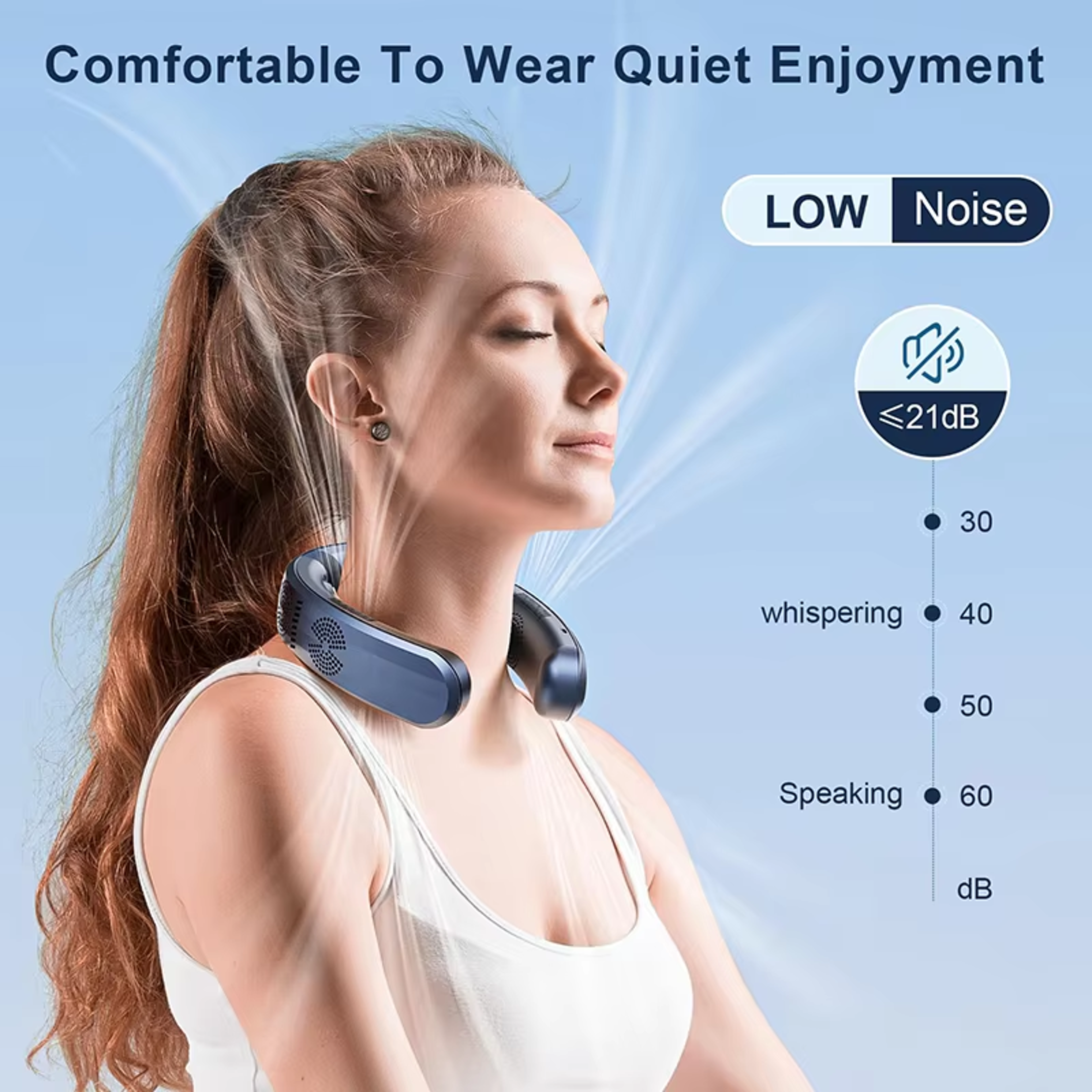 Wearable Neck Fan Portable Neck Air Conditioner With Rechargeable Cooling 7