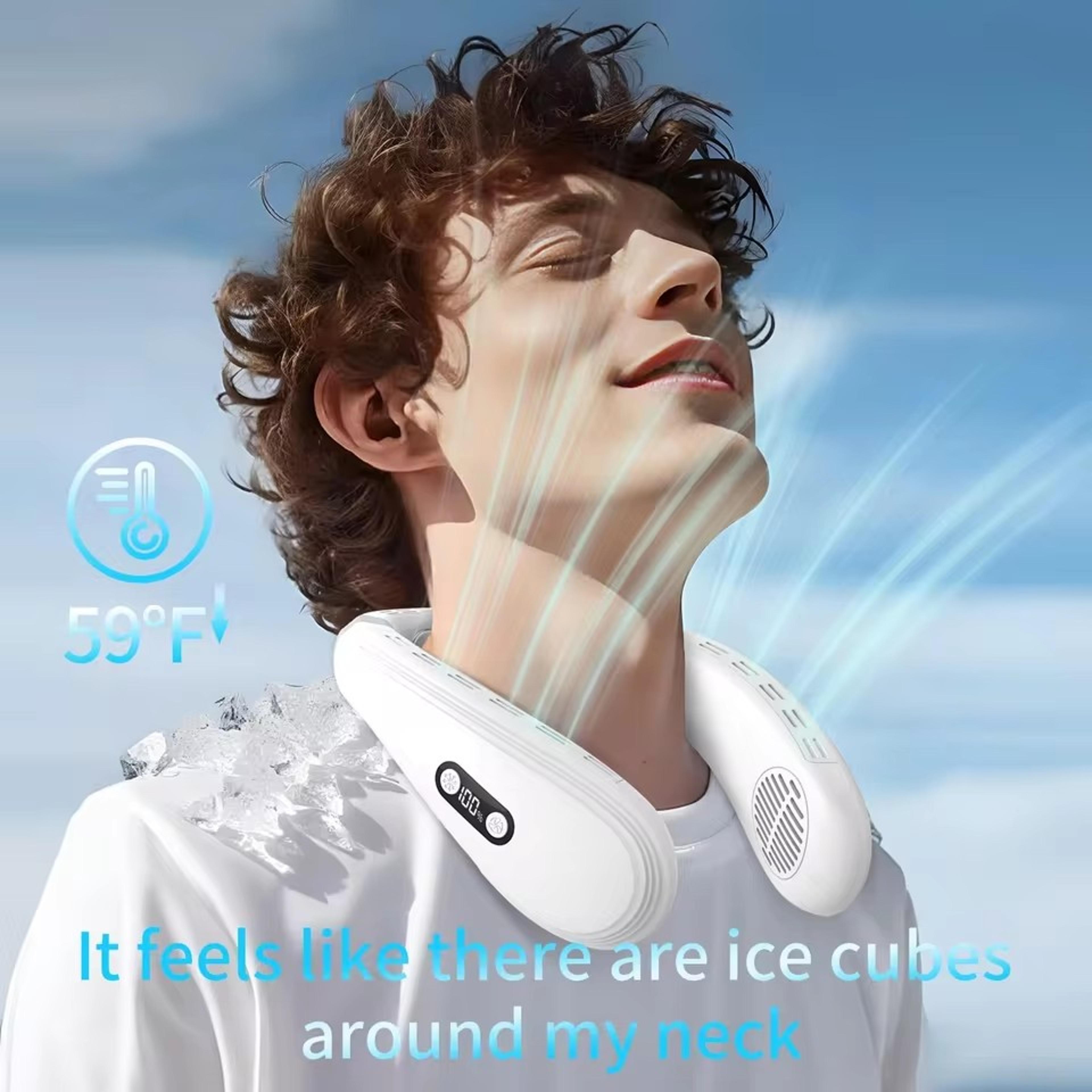Portable Neck Fan Rechargeable Neck Air Conditioner With Semiconductor Cooling 2