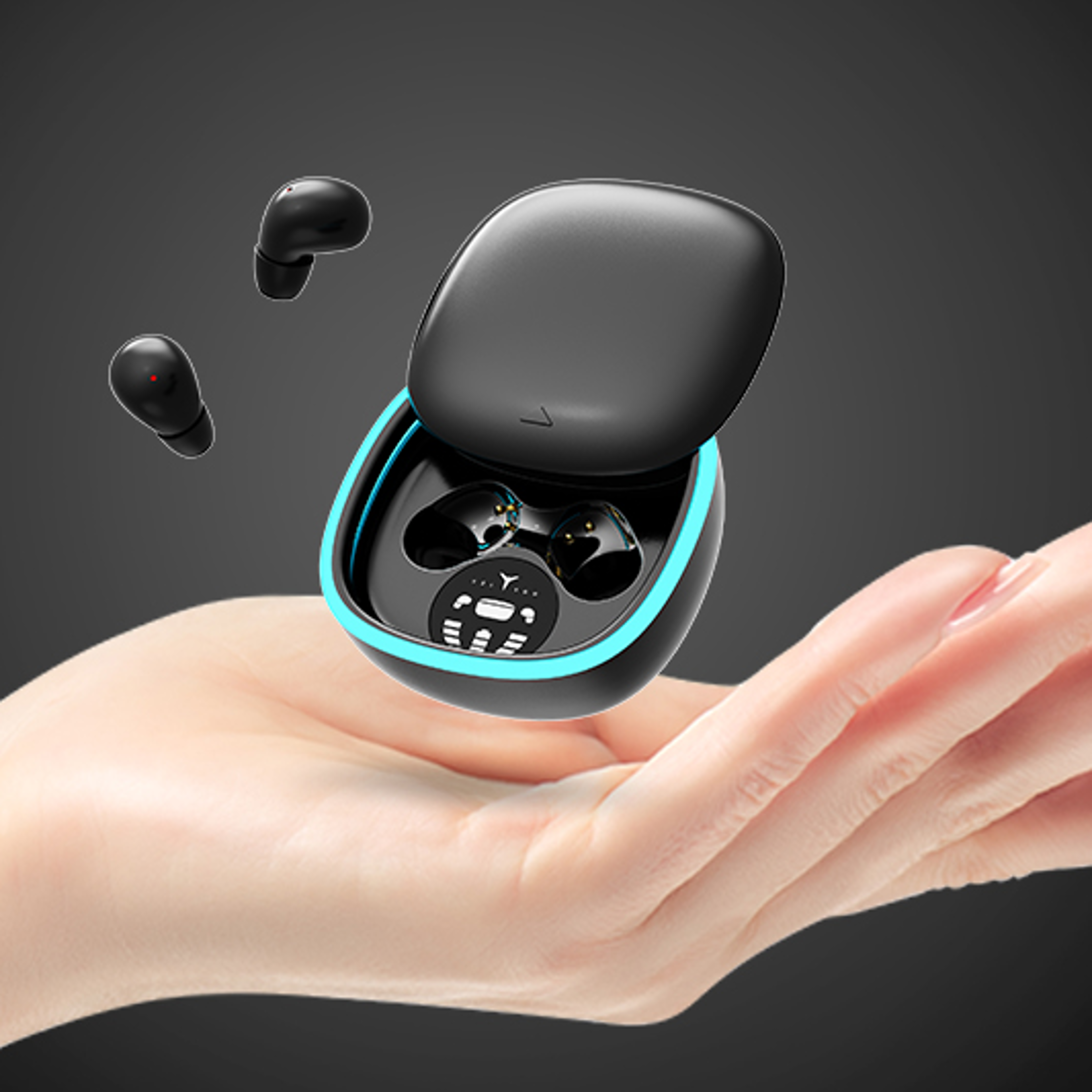 sleepsync wireless earbuds with noise cancelling led display for sleeping