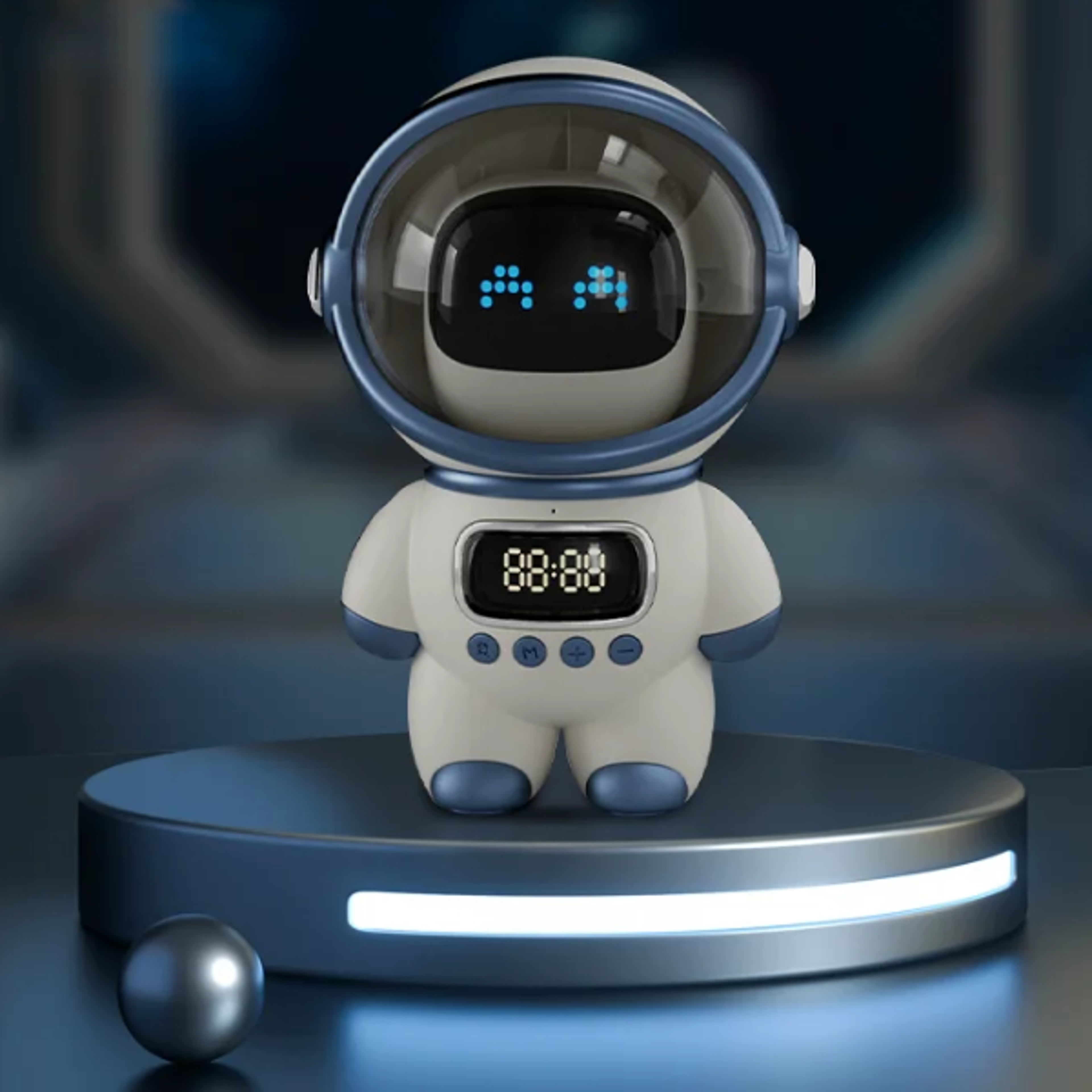 astronaut bluetooth speaker portable wireless speaker with night light fm radio & deep bass
