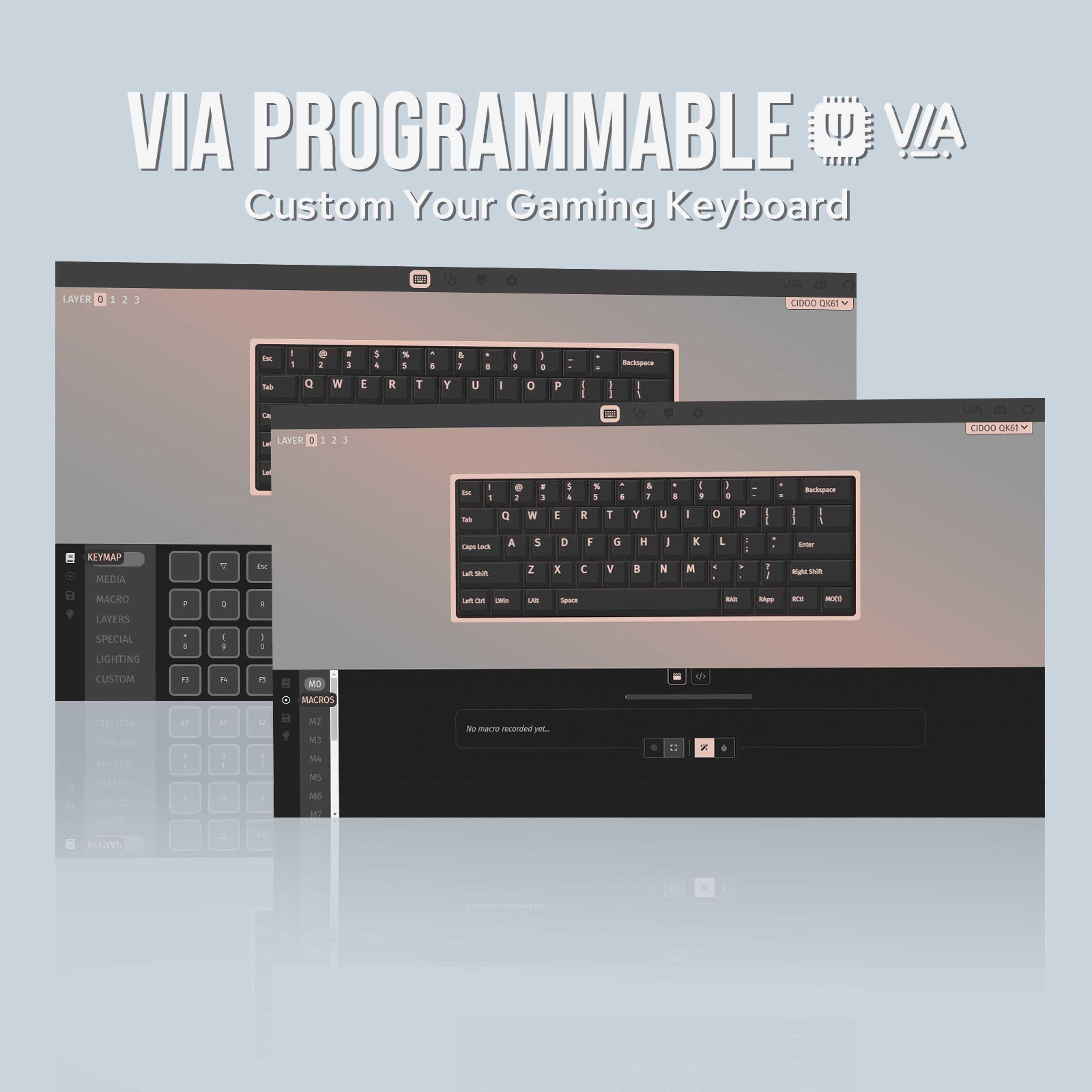 Mechanical Keyboard Wireless Gaming Keyboard With VIA Programmable Gasket Design 6