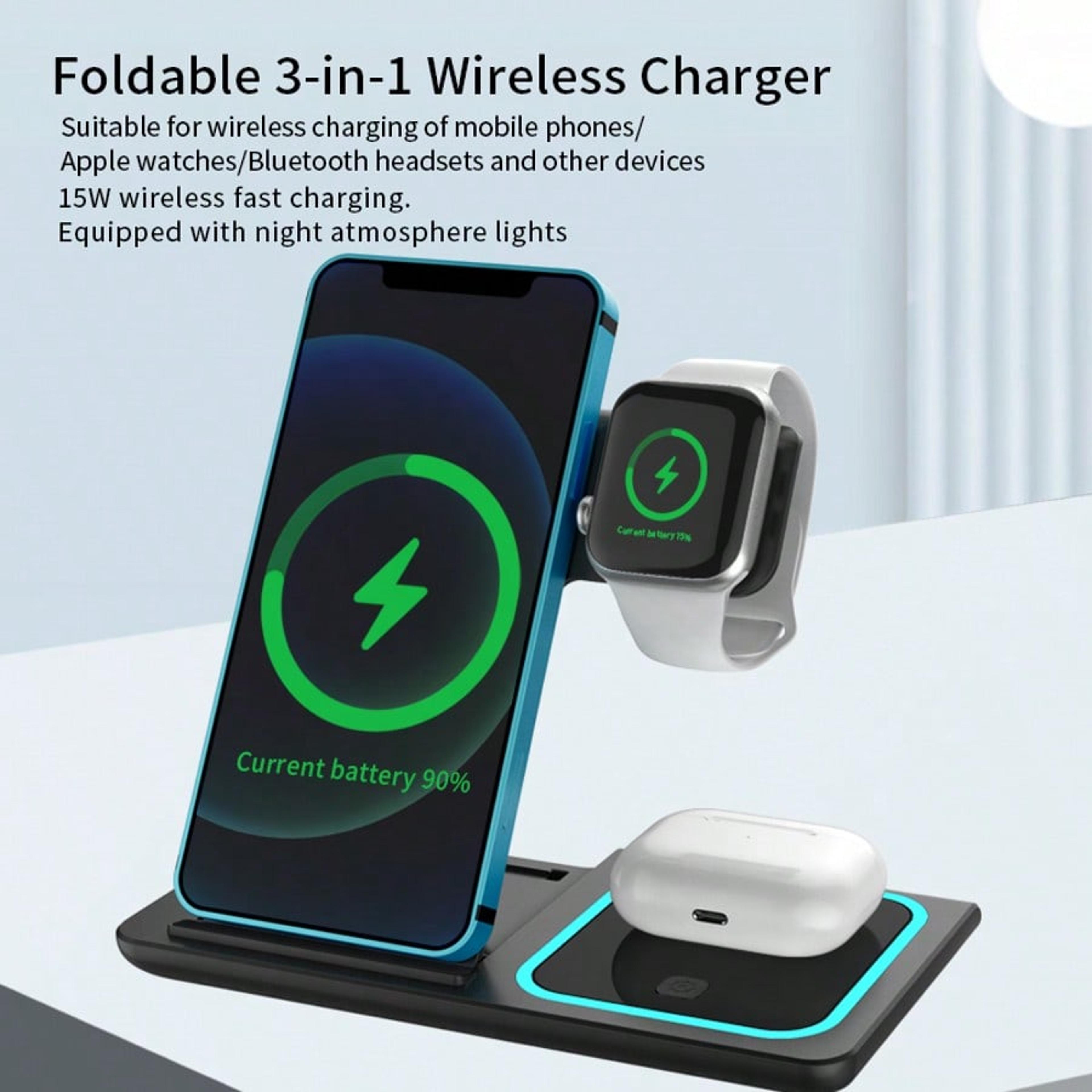 Wireless Charging Station With Phone Stand For IPhone Apple Watch And AirPods 3
