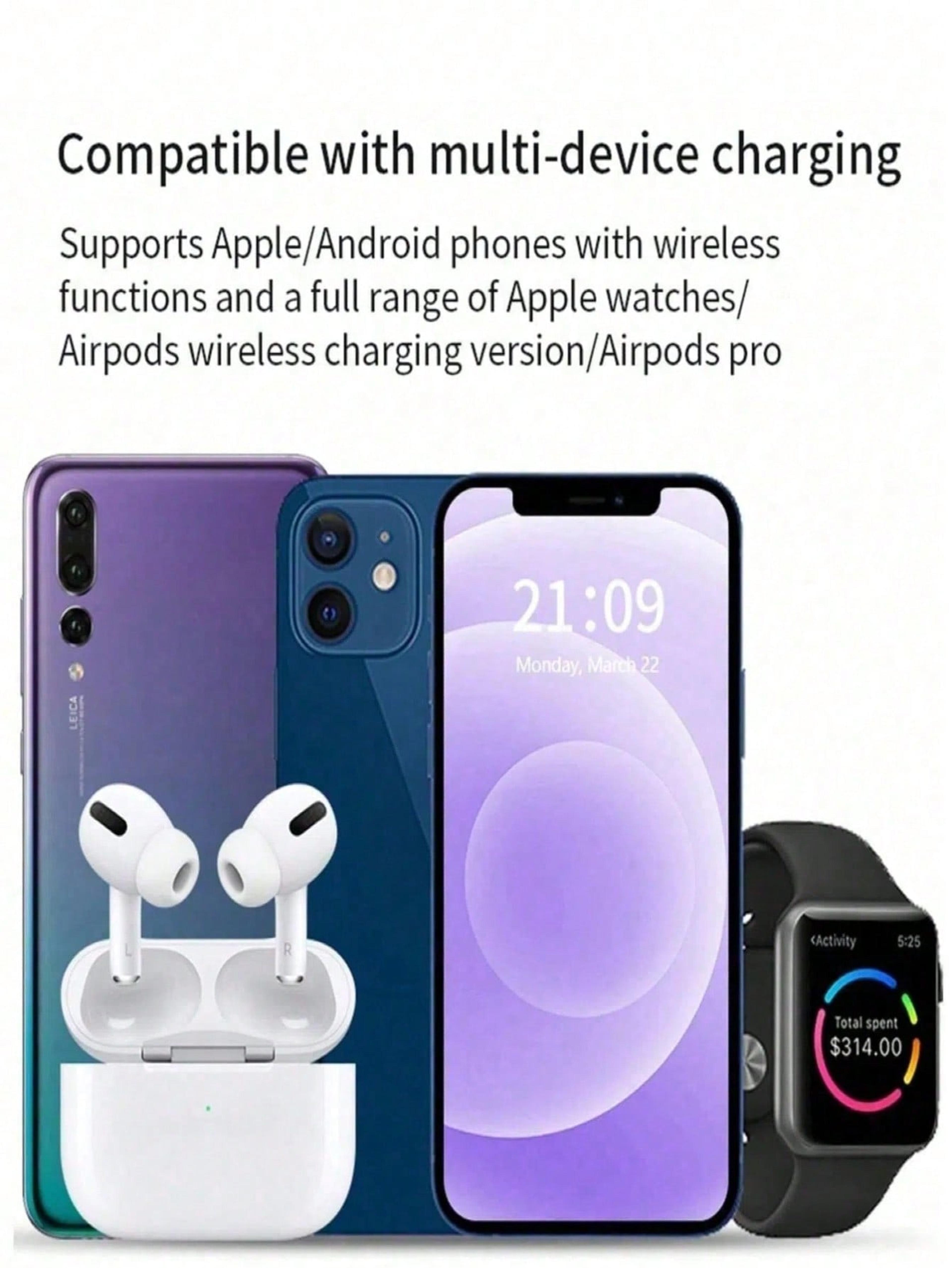 Wireless Charging Station With Phone Stand For IPhone Apple Watch And AirPods 5