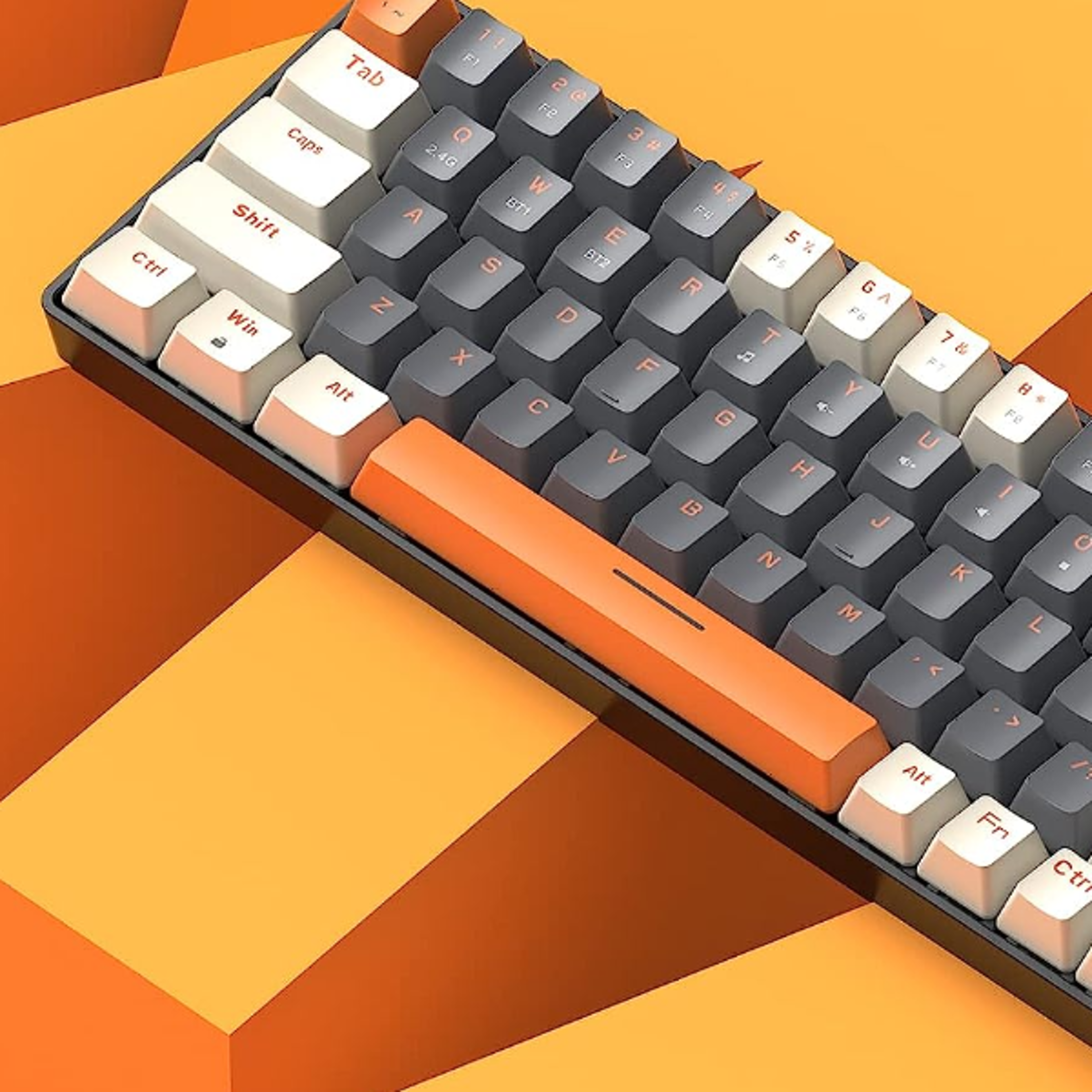 wireless mechanical keyboard with bluetooth hot swappable gaming keys