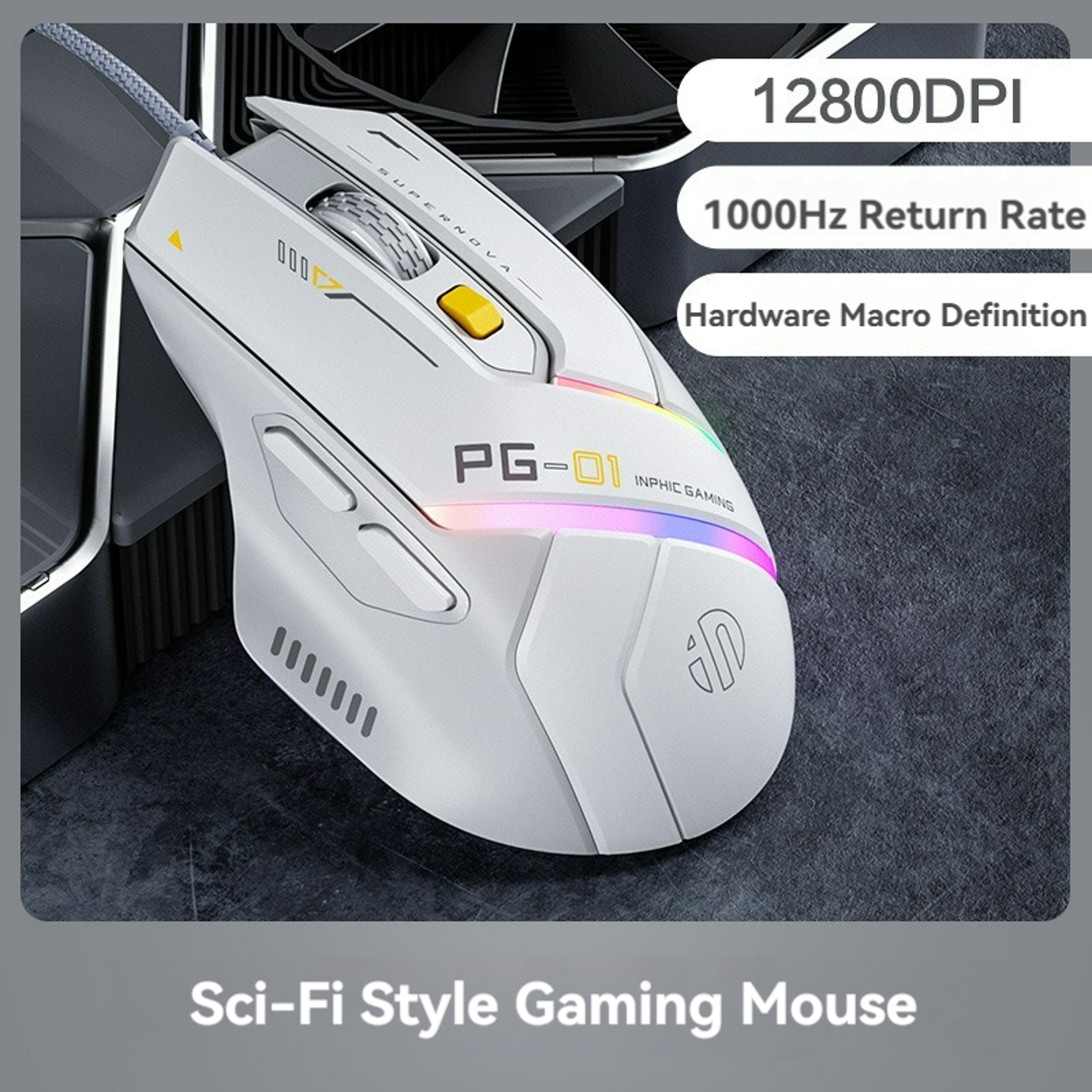 Gaming Mouse With RGB Lighting DPI Programmable Wired Gaming Mouse 5
