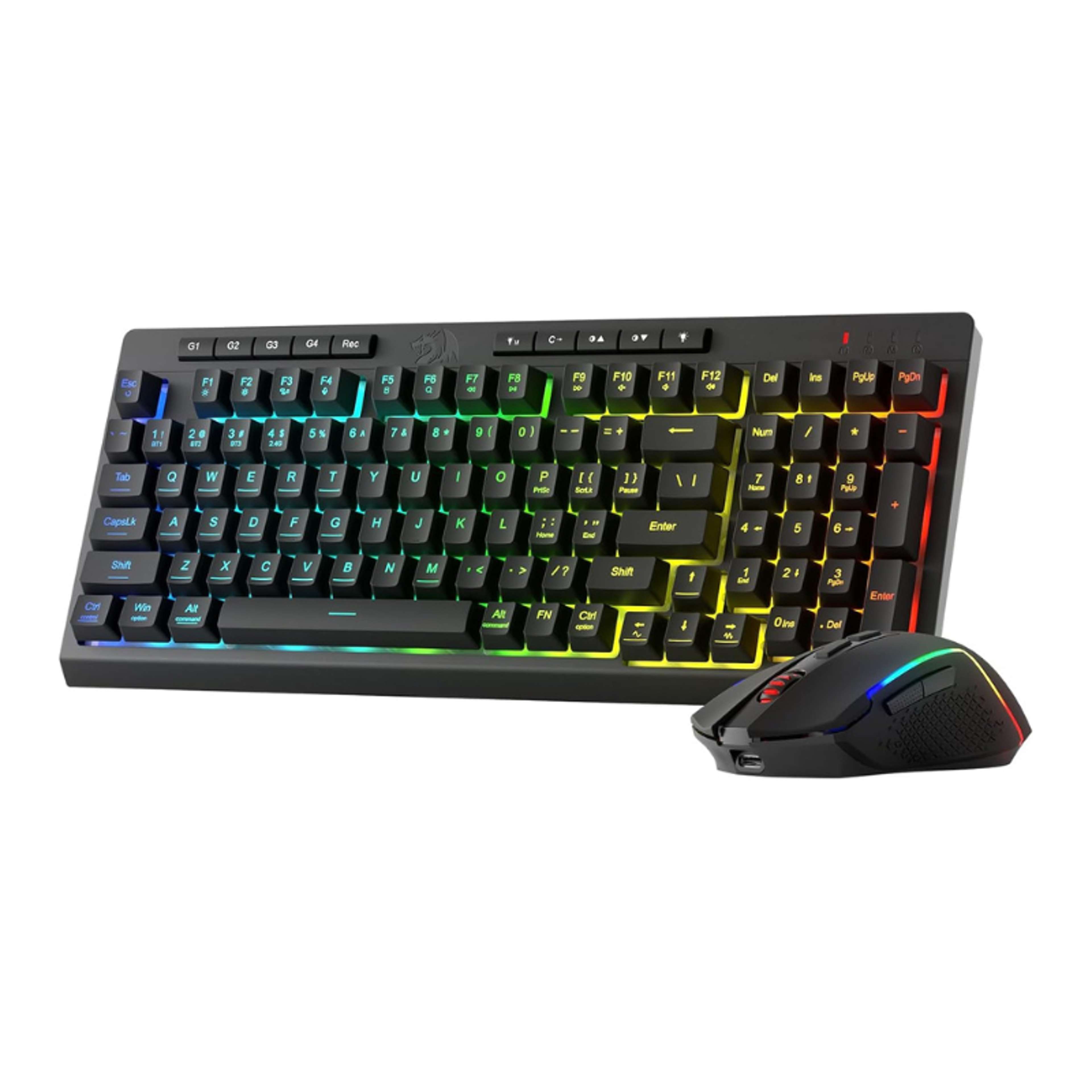 wireless gaming keyboard mouse combo with keys and dpi gaming mouse