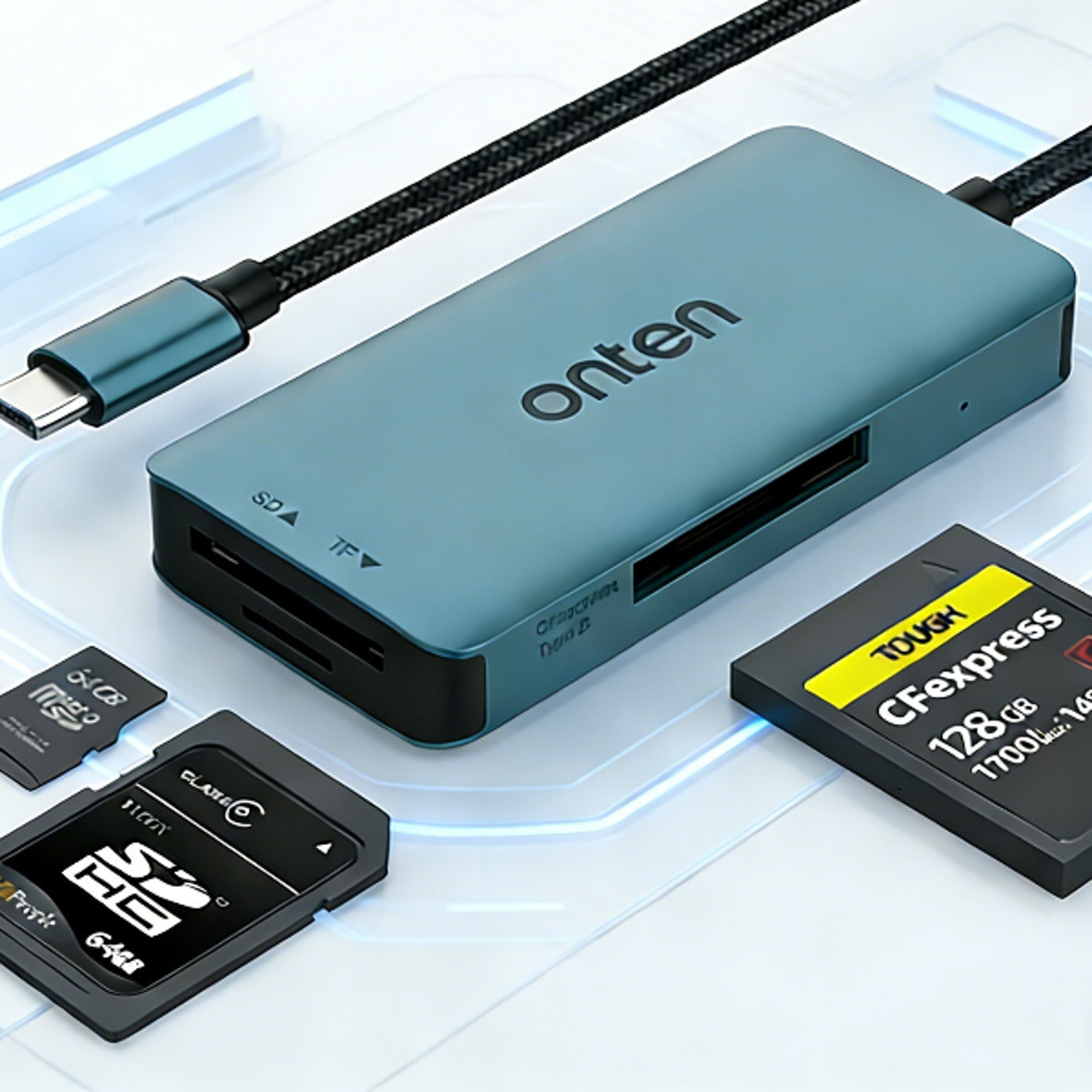 usb c card reader for cfexpress type b sd and micro sd otg adapter