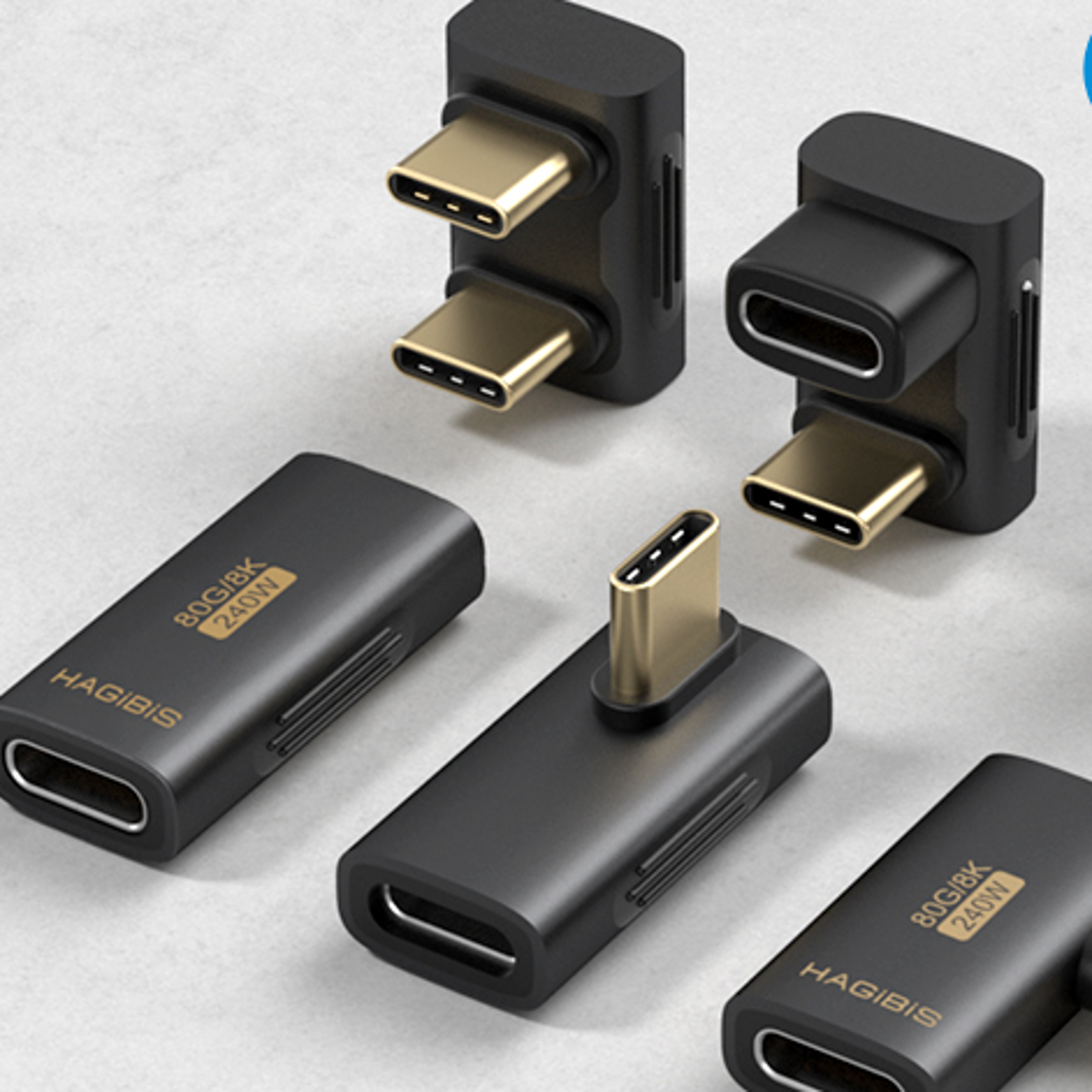 usb c right angle adapter for thunderbolt 5 and 4 devices