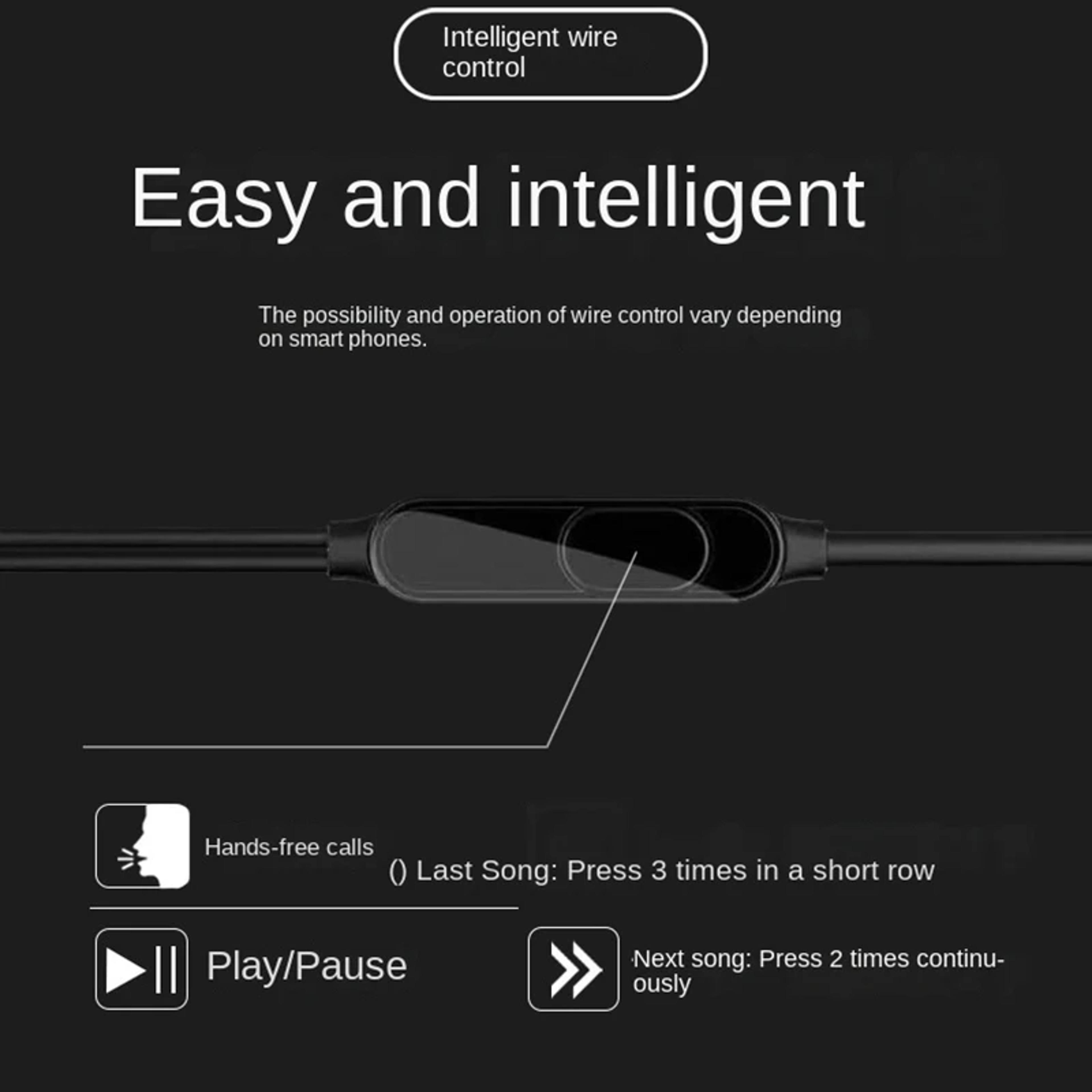 Wired In Ear Headphones With Mic Bass Stereo Sports Earphones 3