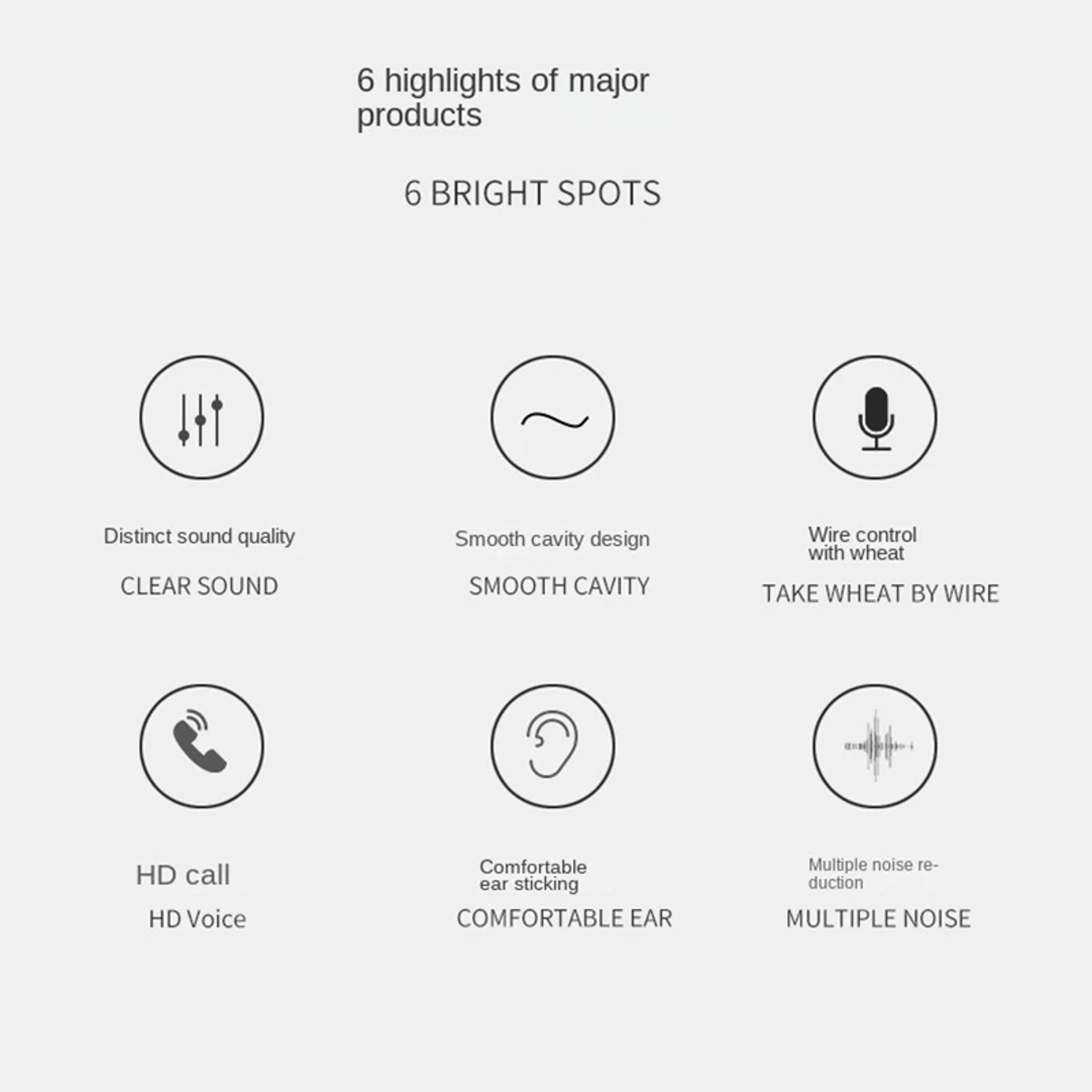 Wired In Ear Headphones With Mic Bass Stereo Sports Earphones 5