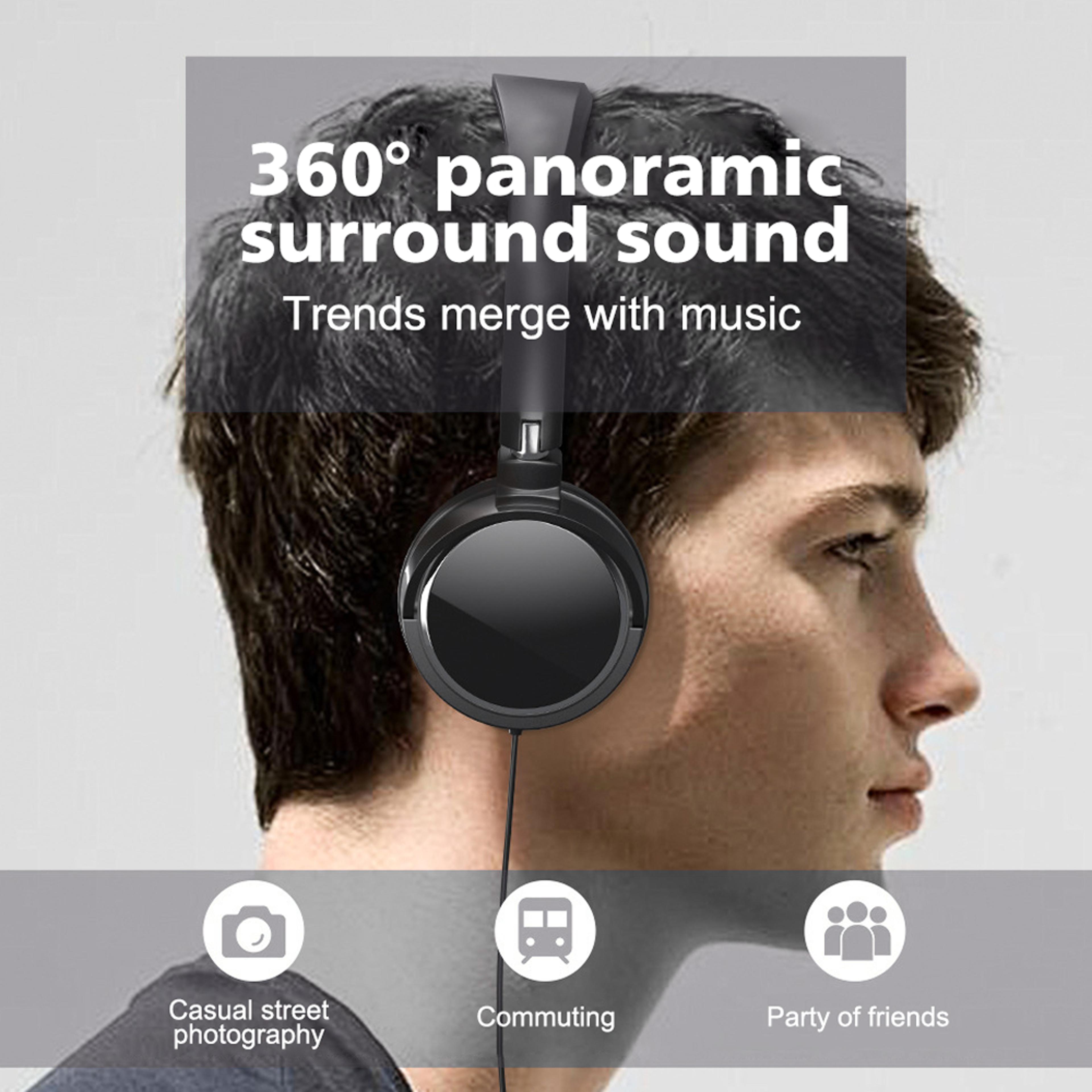 USB C Wired Foldable Headphones With Stereo Bass Sound For Phones And PC 5