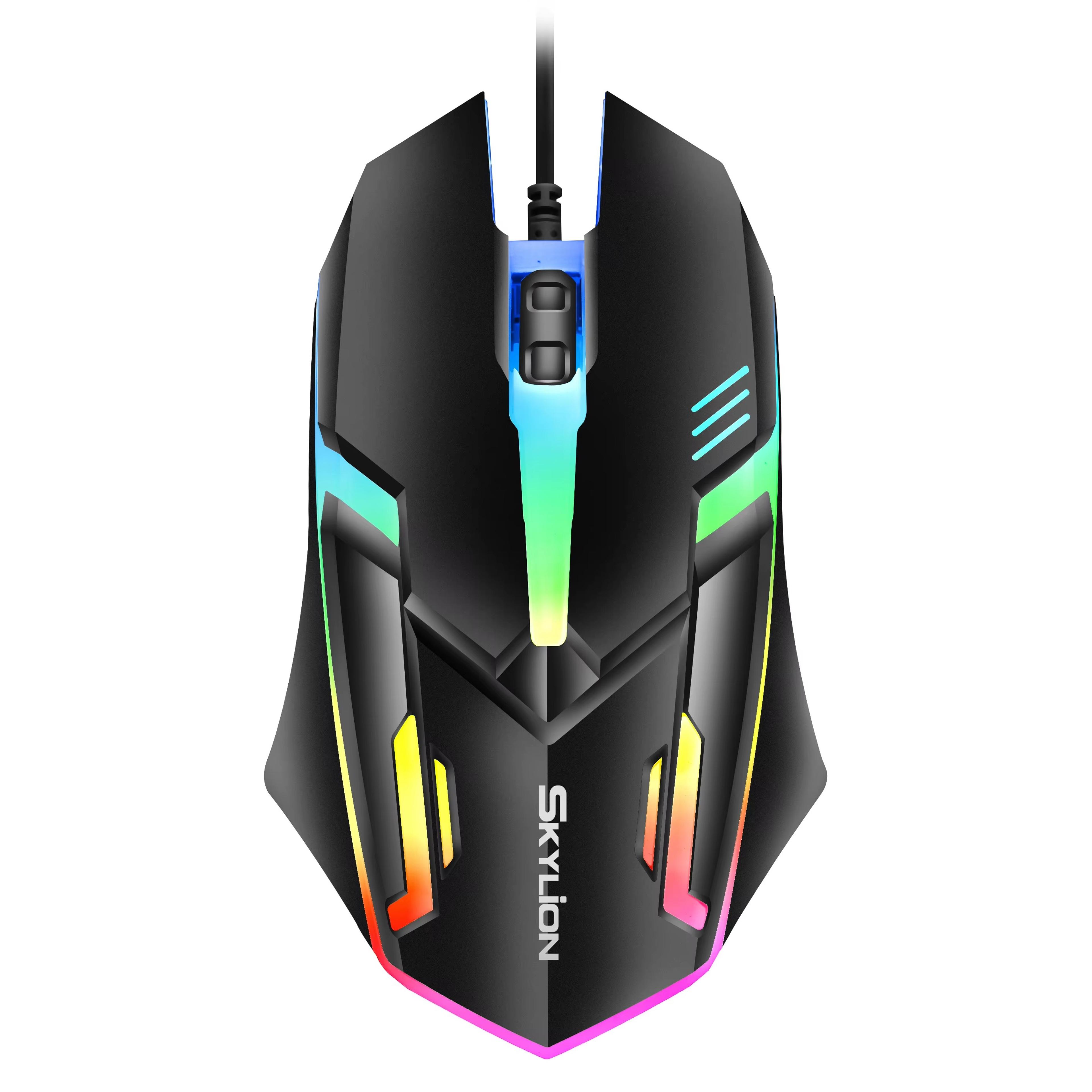 rgb wired gaming mouse usb ergonomic office mouse for windows & mac