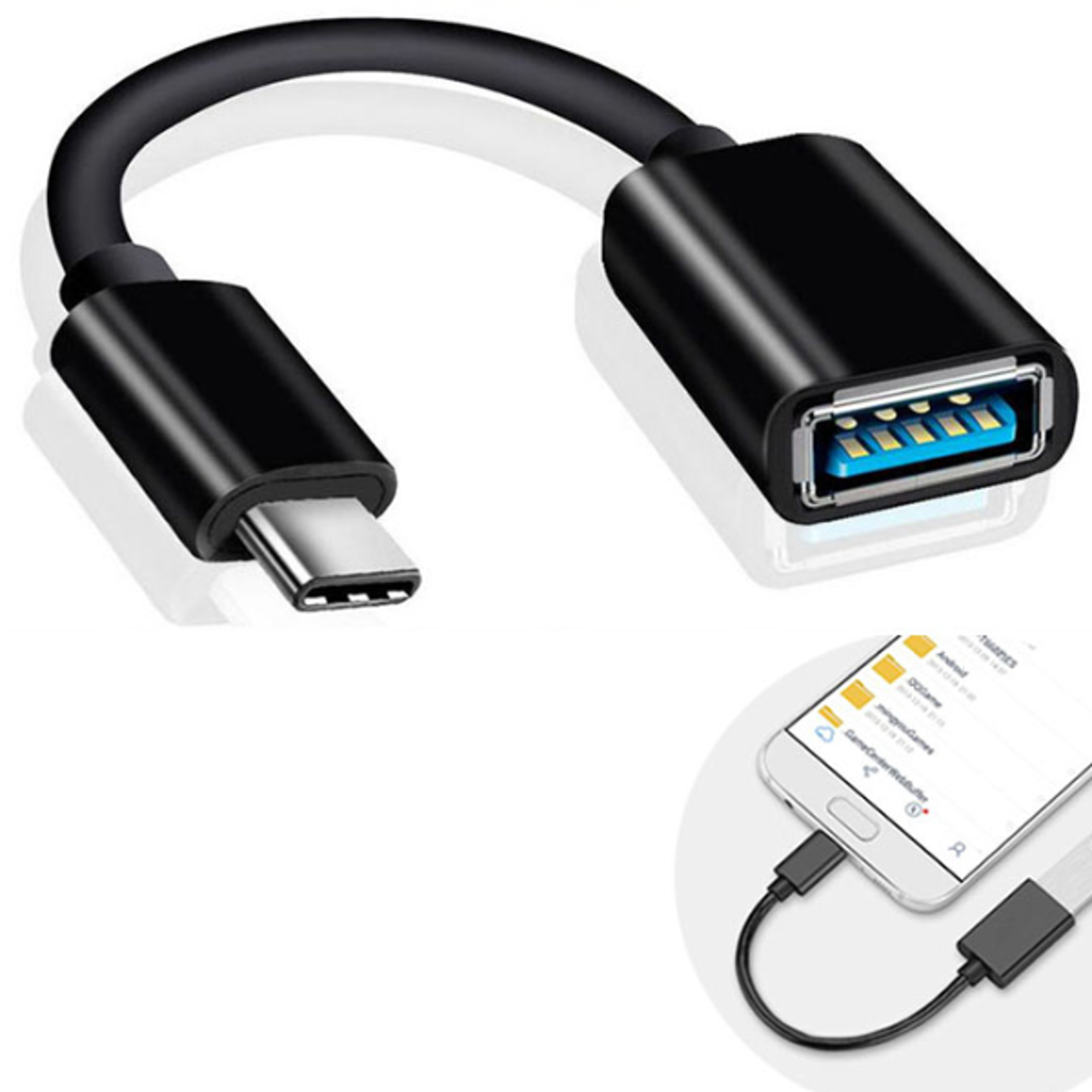 usb c otg adapter usb extension cable for flash drives keyboard & mouse