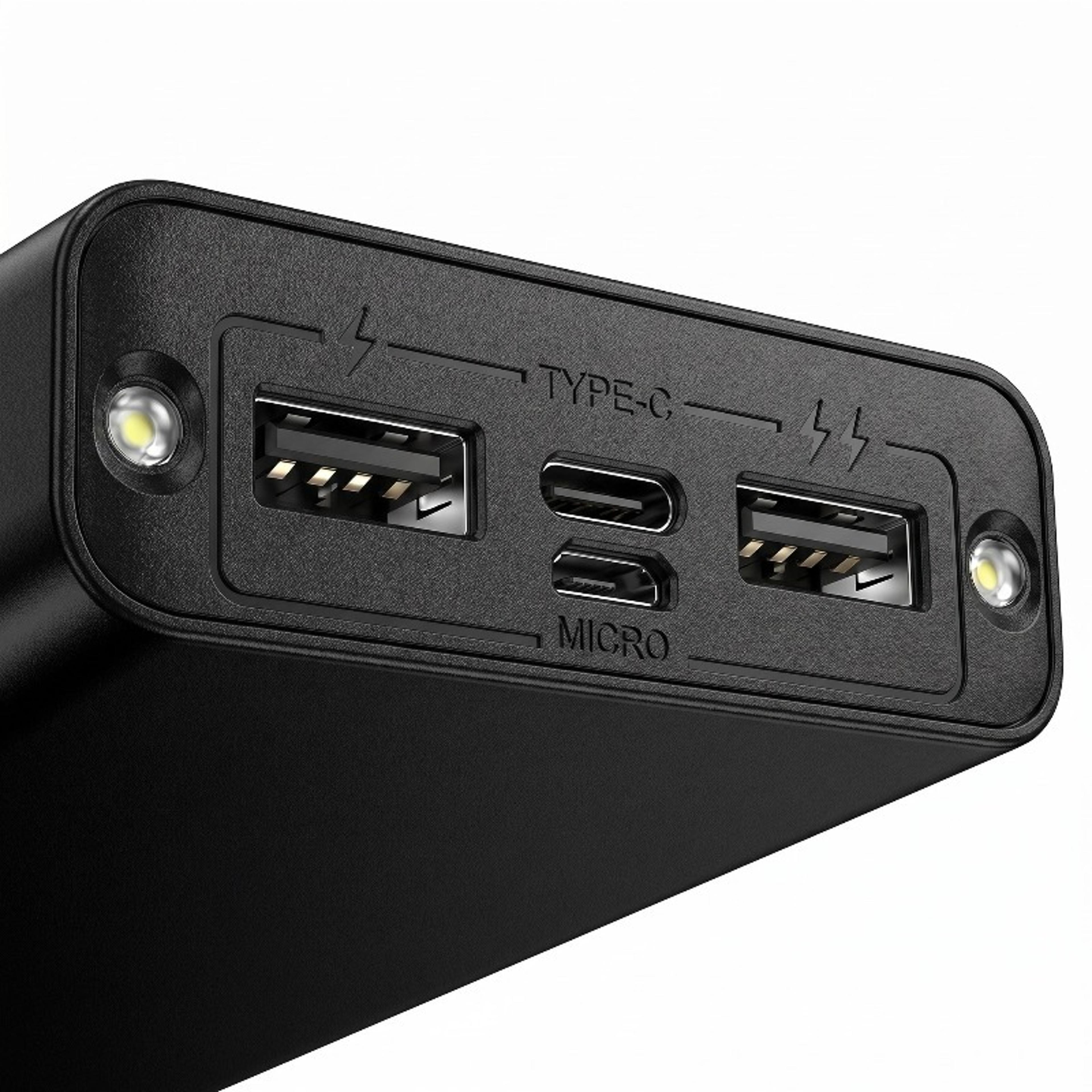 Power Bank Portable Charger With LED Display Flashlight  Multi Port Fast Charging 5