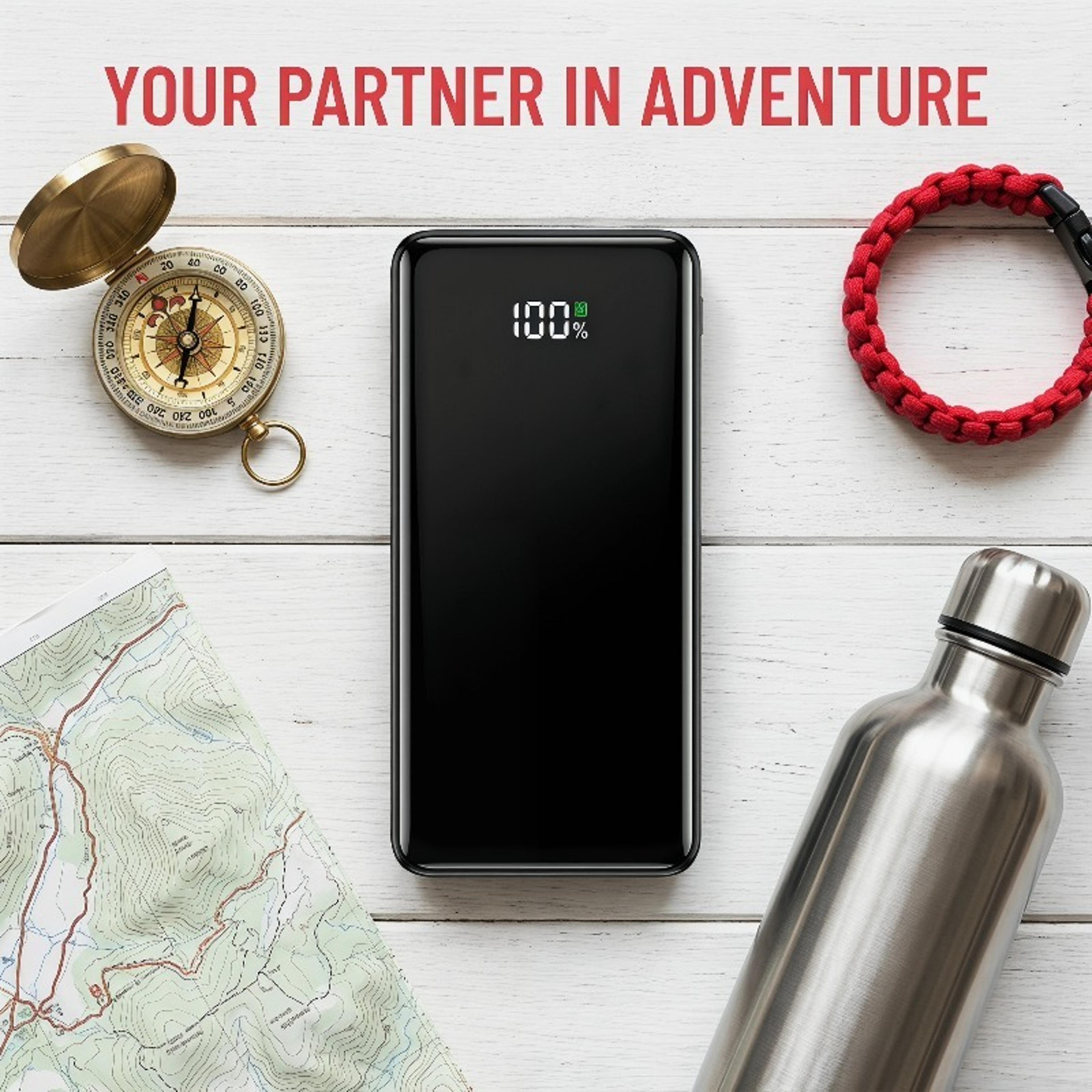 Power Bank Portable Charger With LED Display Flashlight  Multi Port Fast Charging 7