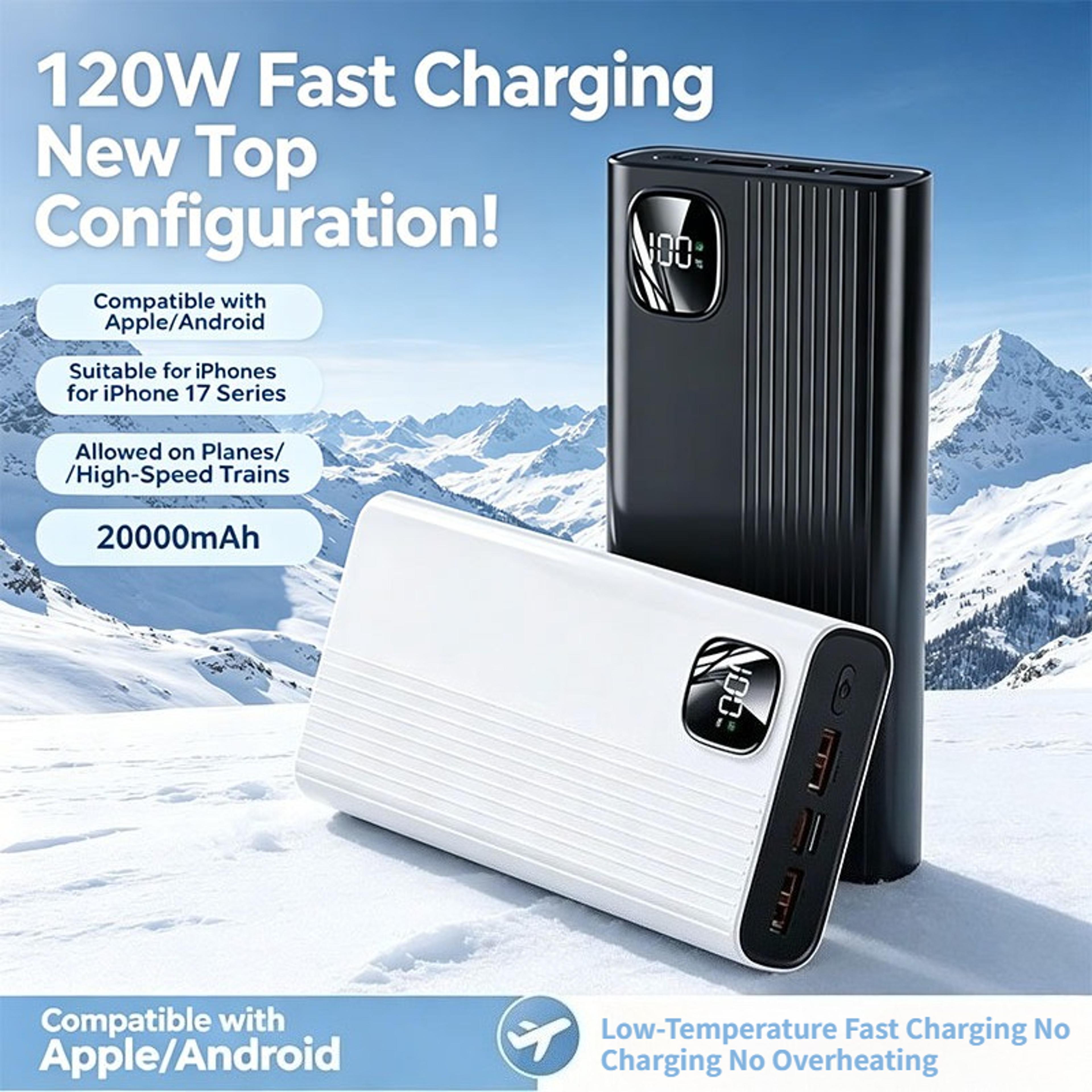 Power Bank With PD Fast Charging Digital Display Portable Charger 3