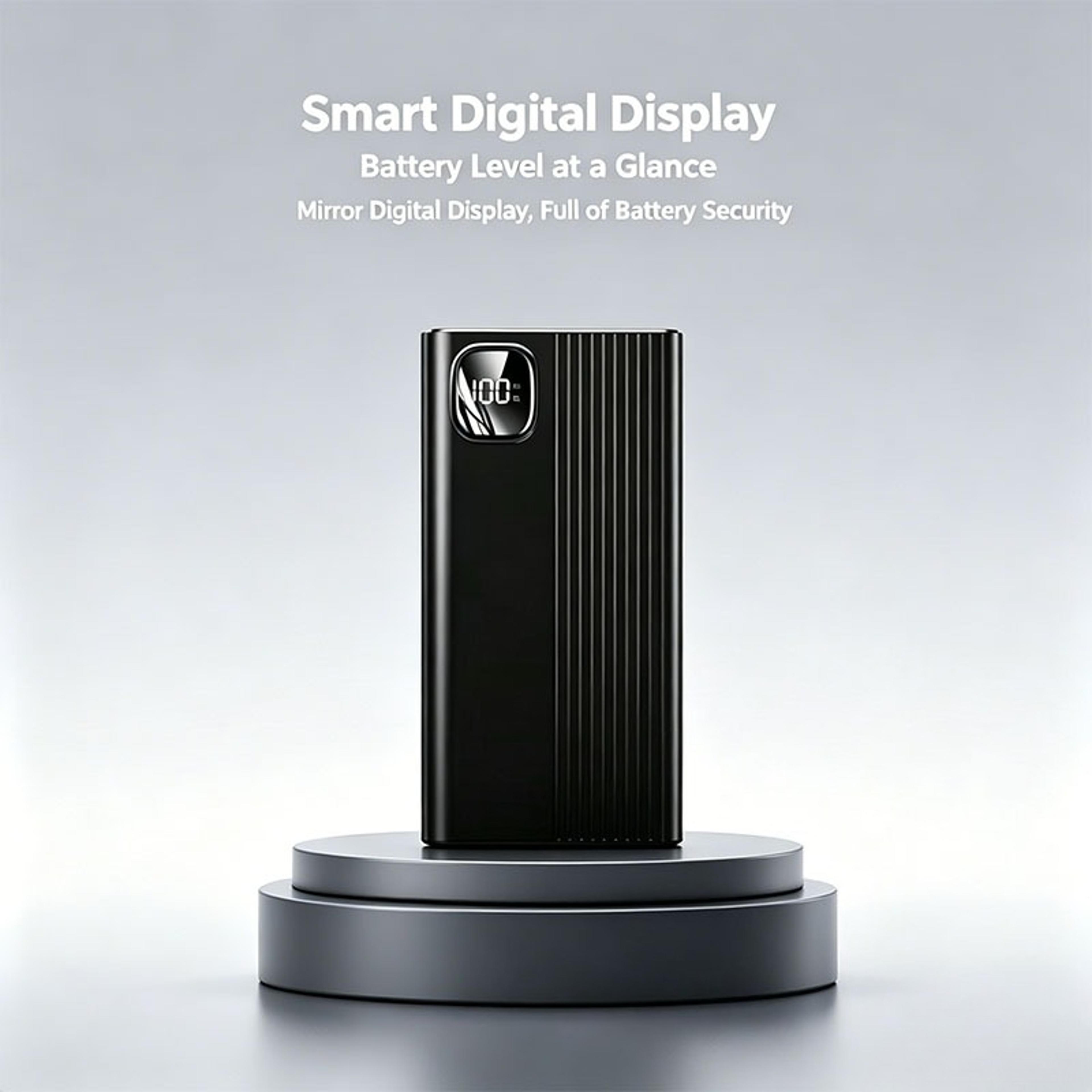 Power Bank With PD Fast Charging Digital Display Portable Charger 5