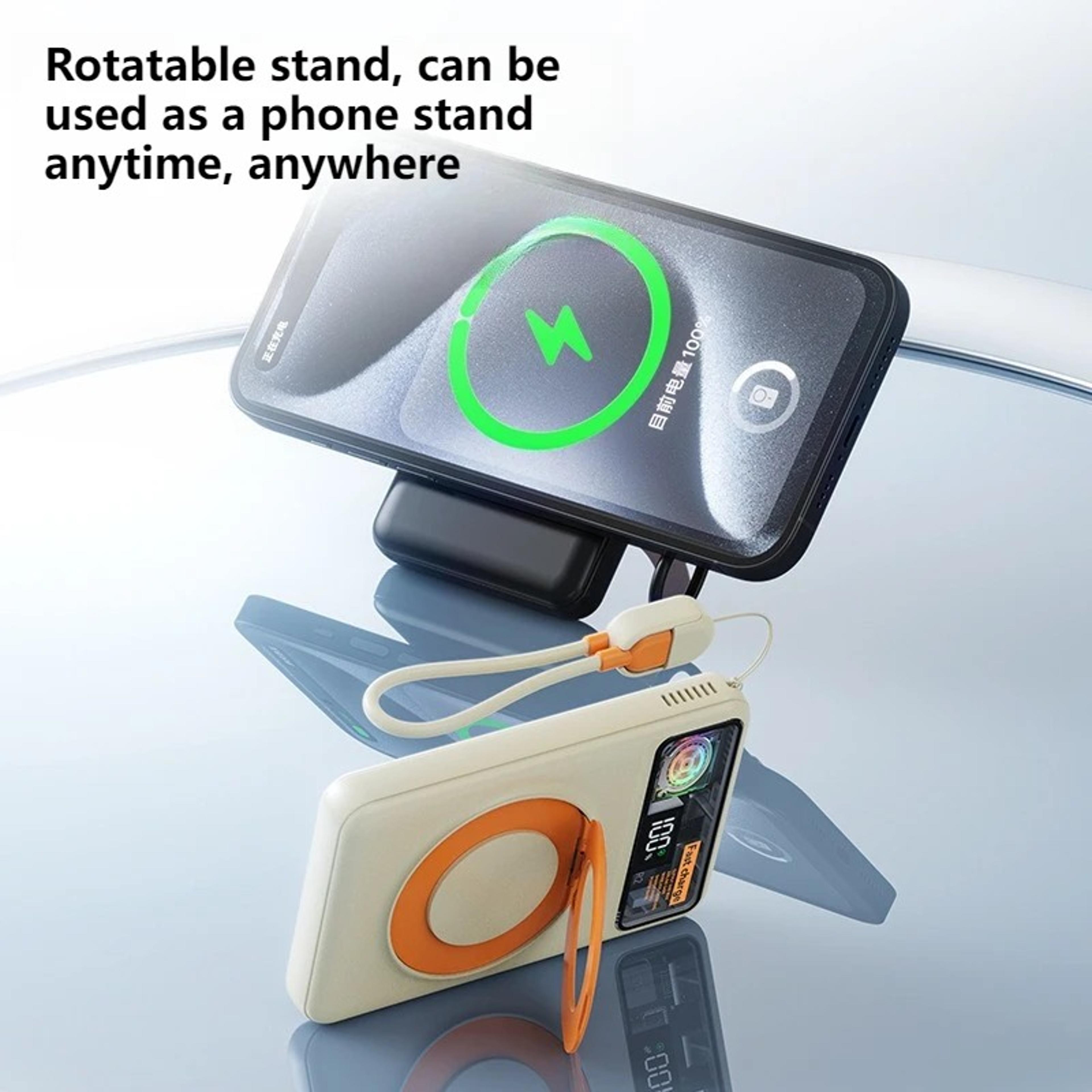 Magnetic Wireless Power Bank With Apple Watch Charger And Fast Charging 5