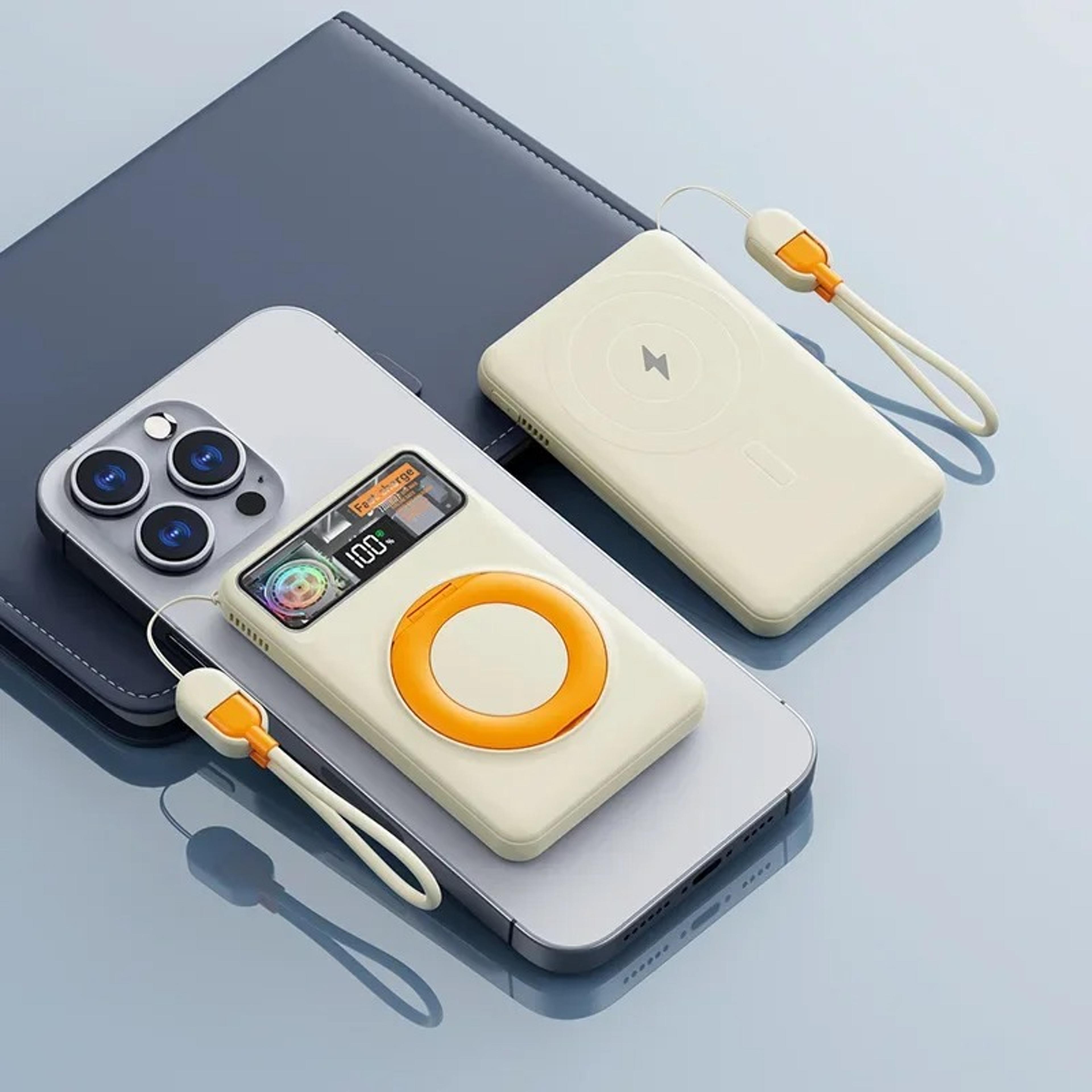 Magnetic Wireless Power Bank With Apple Watch Charger And Fast Charging 2
