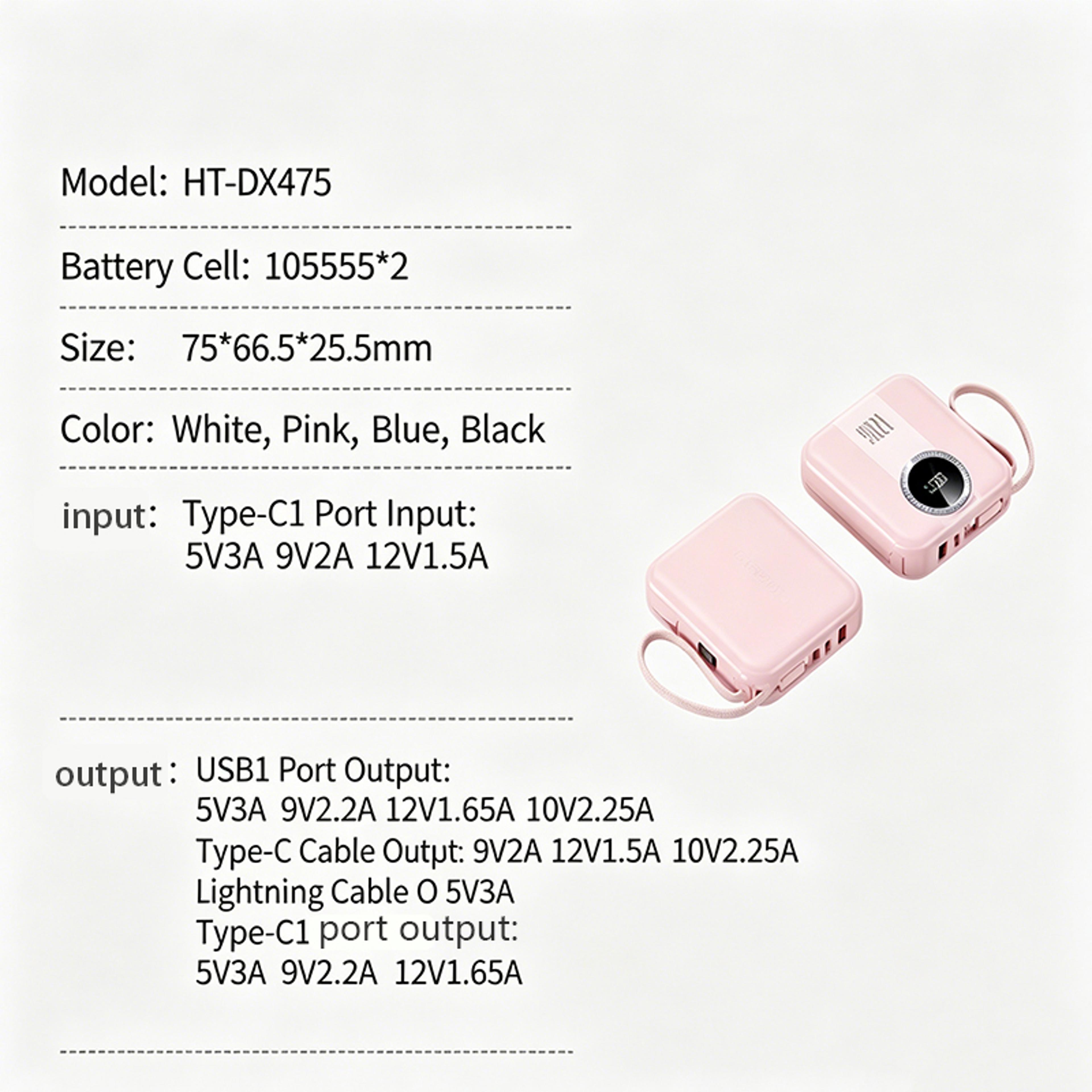 Power Bank With Built In Cable Fast Charging Portable Charger For IPhone Samsung  More 3