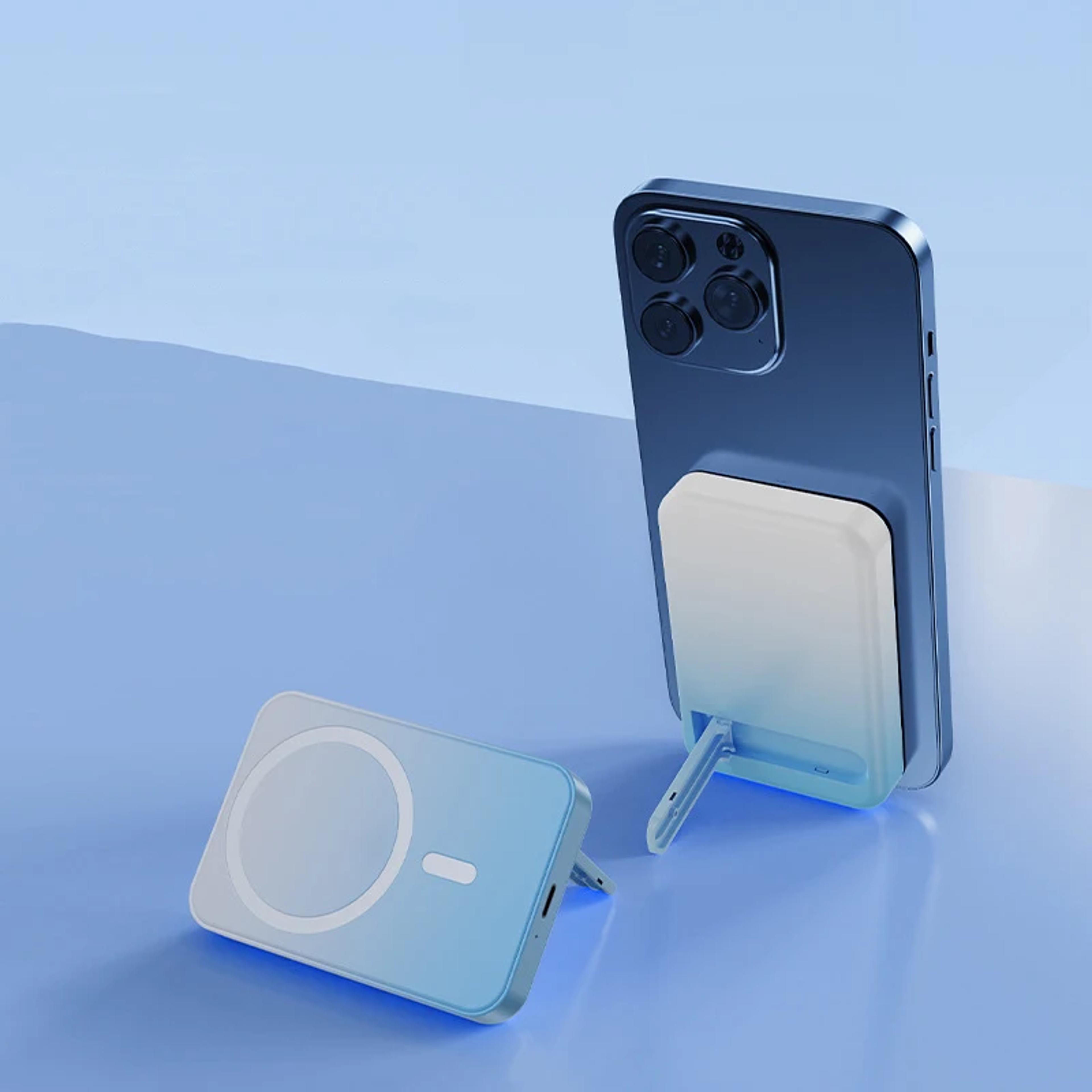 Power Bank Magnetic Wireless Fast Charger With Foldable Stand 1