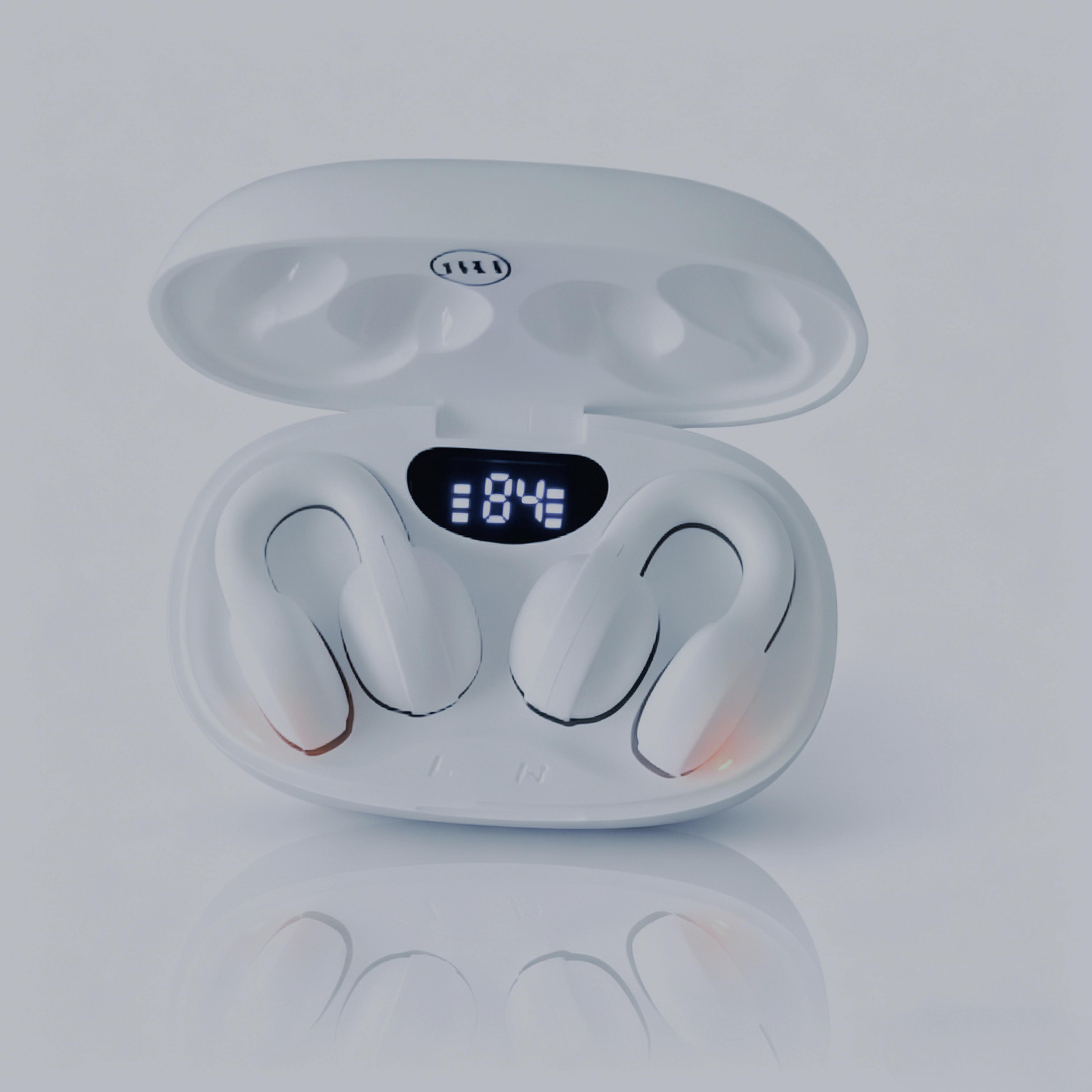 open ear bone conduction ear clip earbuds with low latency gaming mode