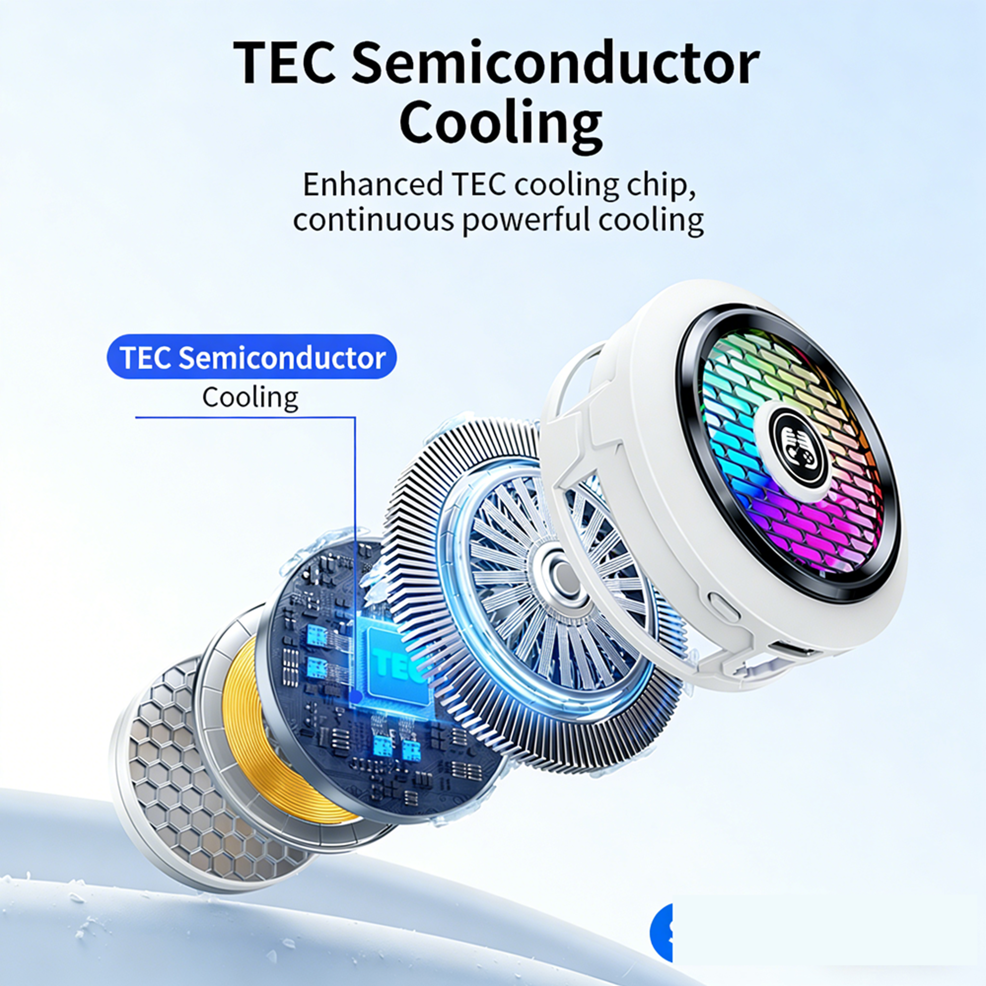 Magnetic Semiconductor Phone Cooler With Adjustable Cooling For Mobile Gaming 3