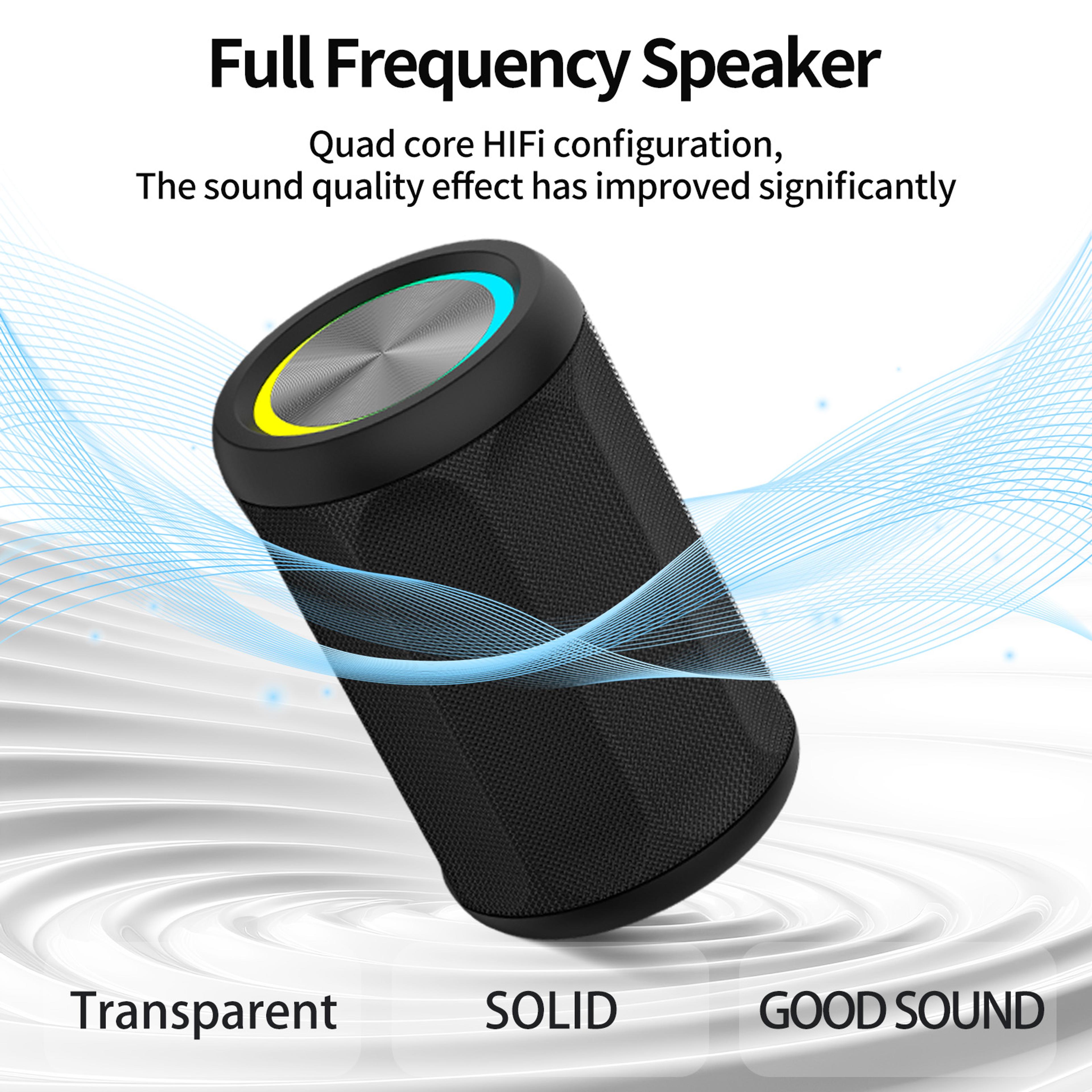 Portable Bluetooth Wireless Speaker With RGB Lights FM Radio  Playtime 3