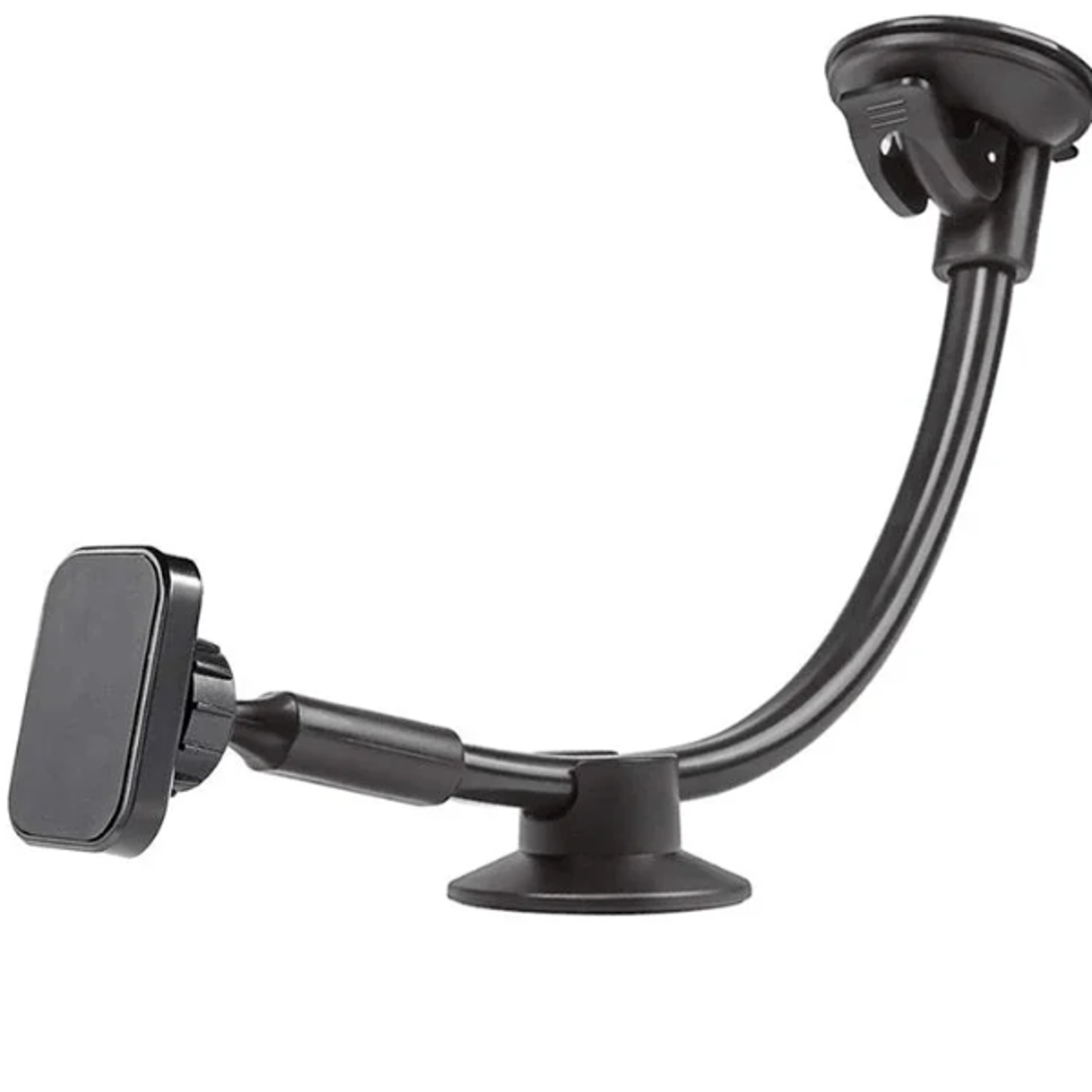 universal magnetic car phone holder with long arm dashboard & windshield mounts