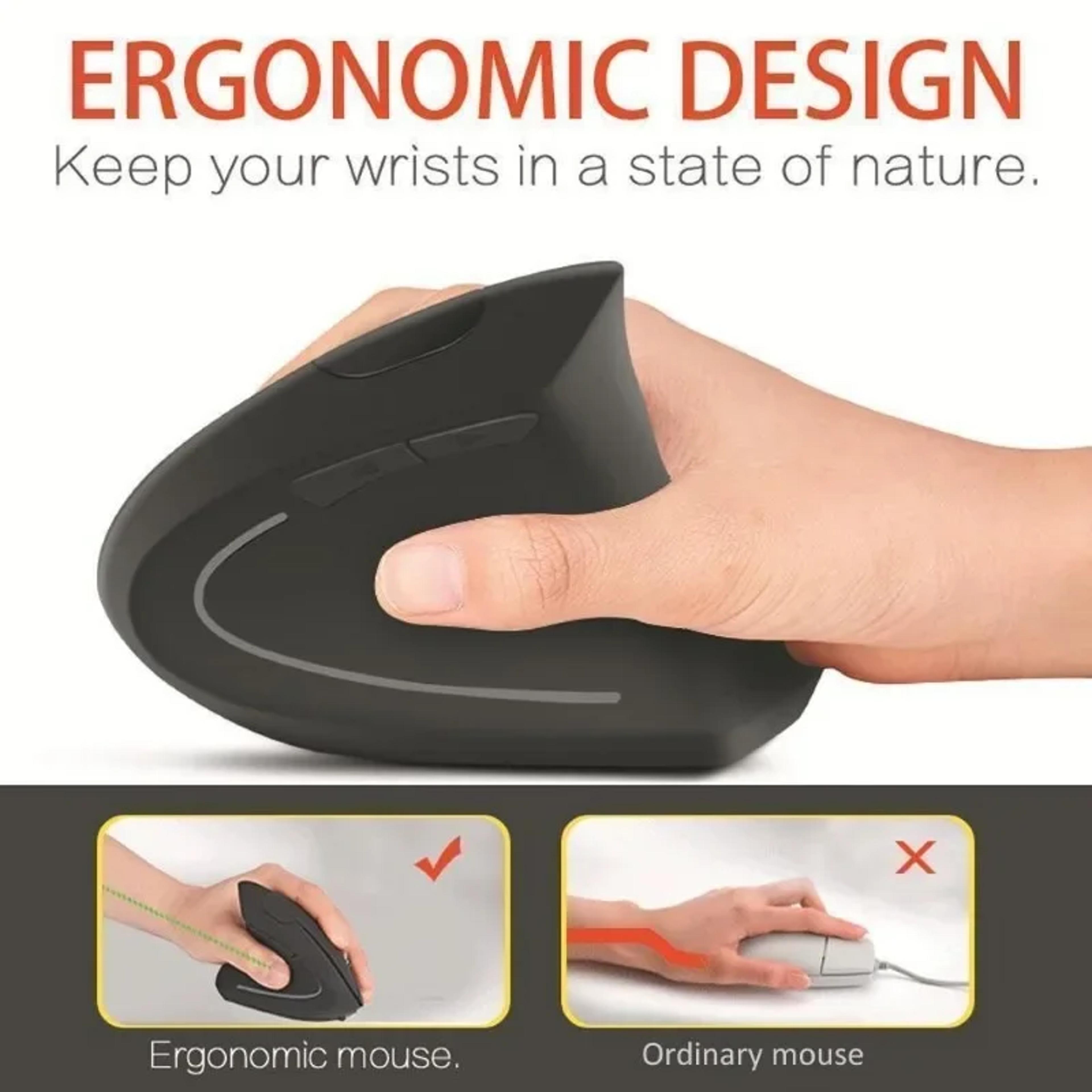 ErgoGlide Vertical Wireless Mouse For Gaming Office  Everyday Comfort 6