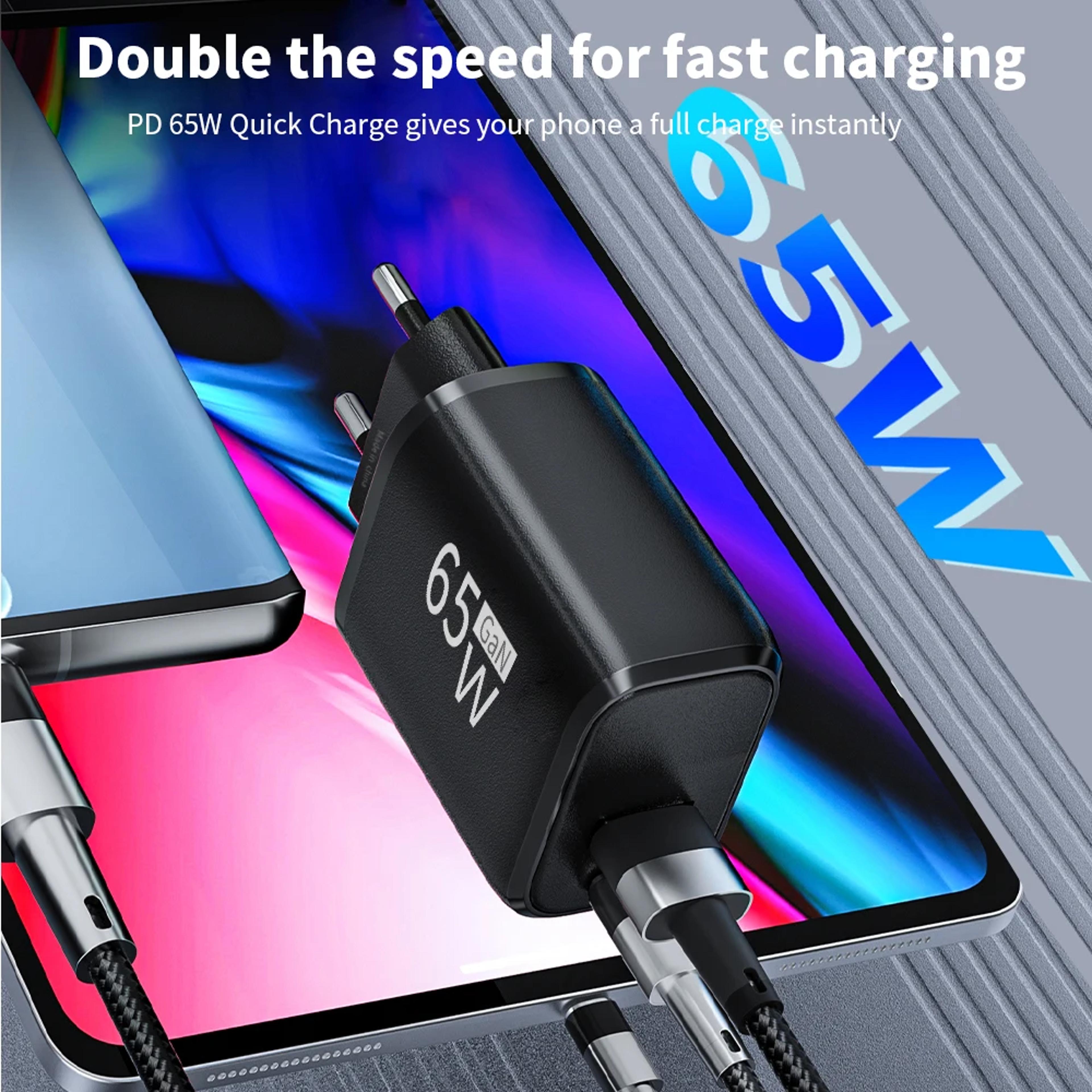Charger Dual Port USB C Fast Charger PD Wall Adapter 3