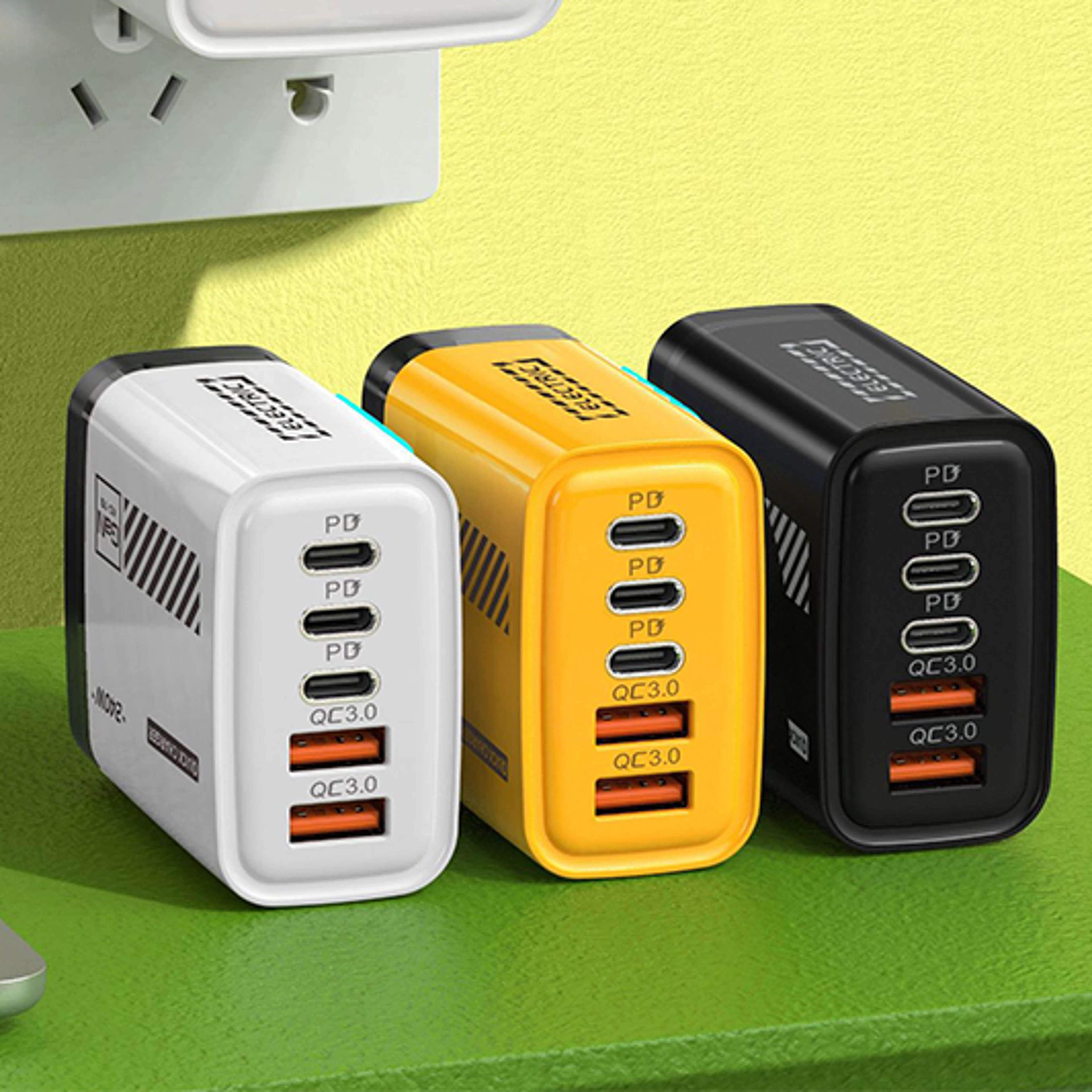 charger 5 port usb c fast charger