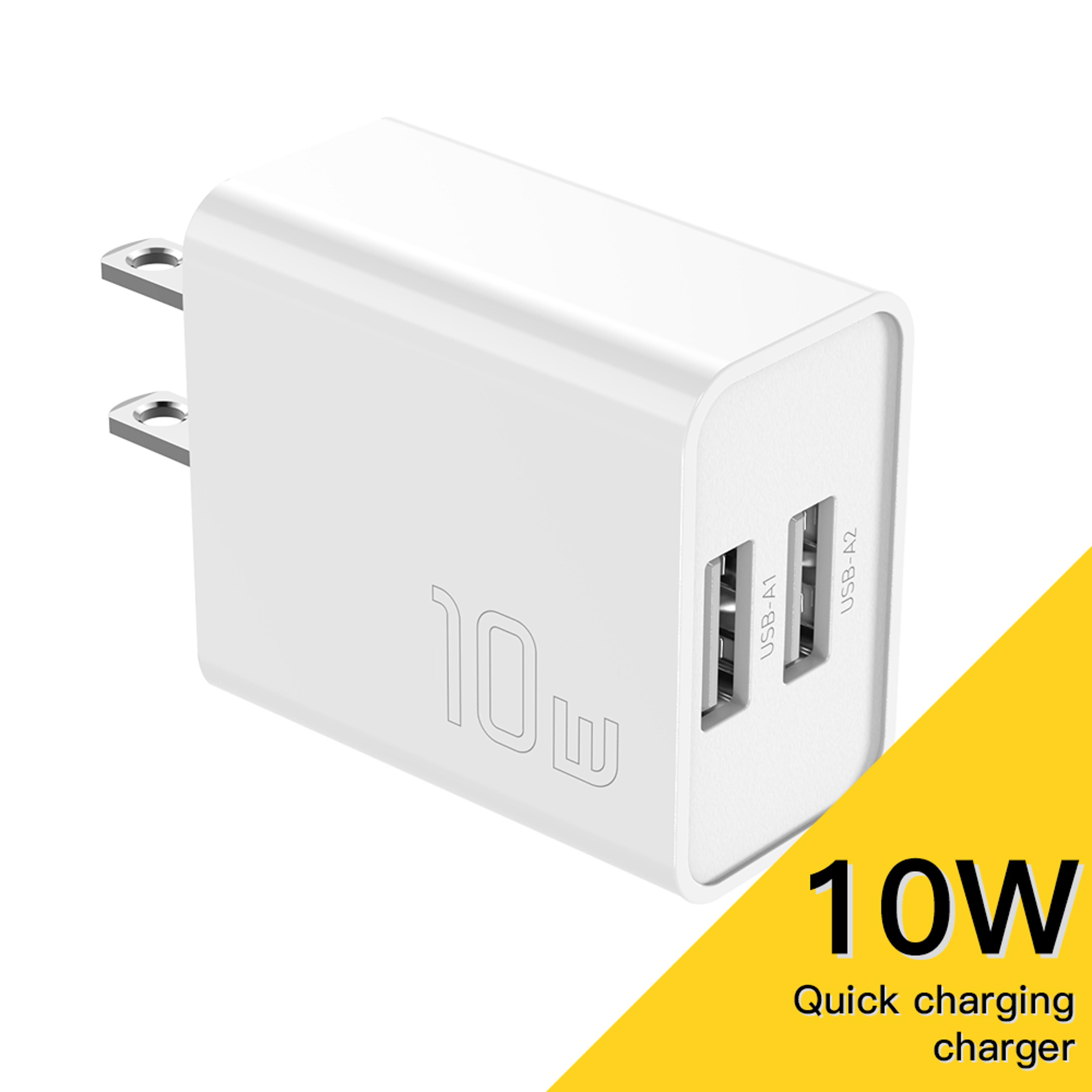 Portable Dual USB Wall Charger Travel Phone Charger Adapter US Plug 5