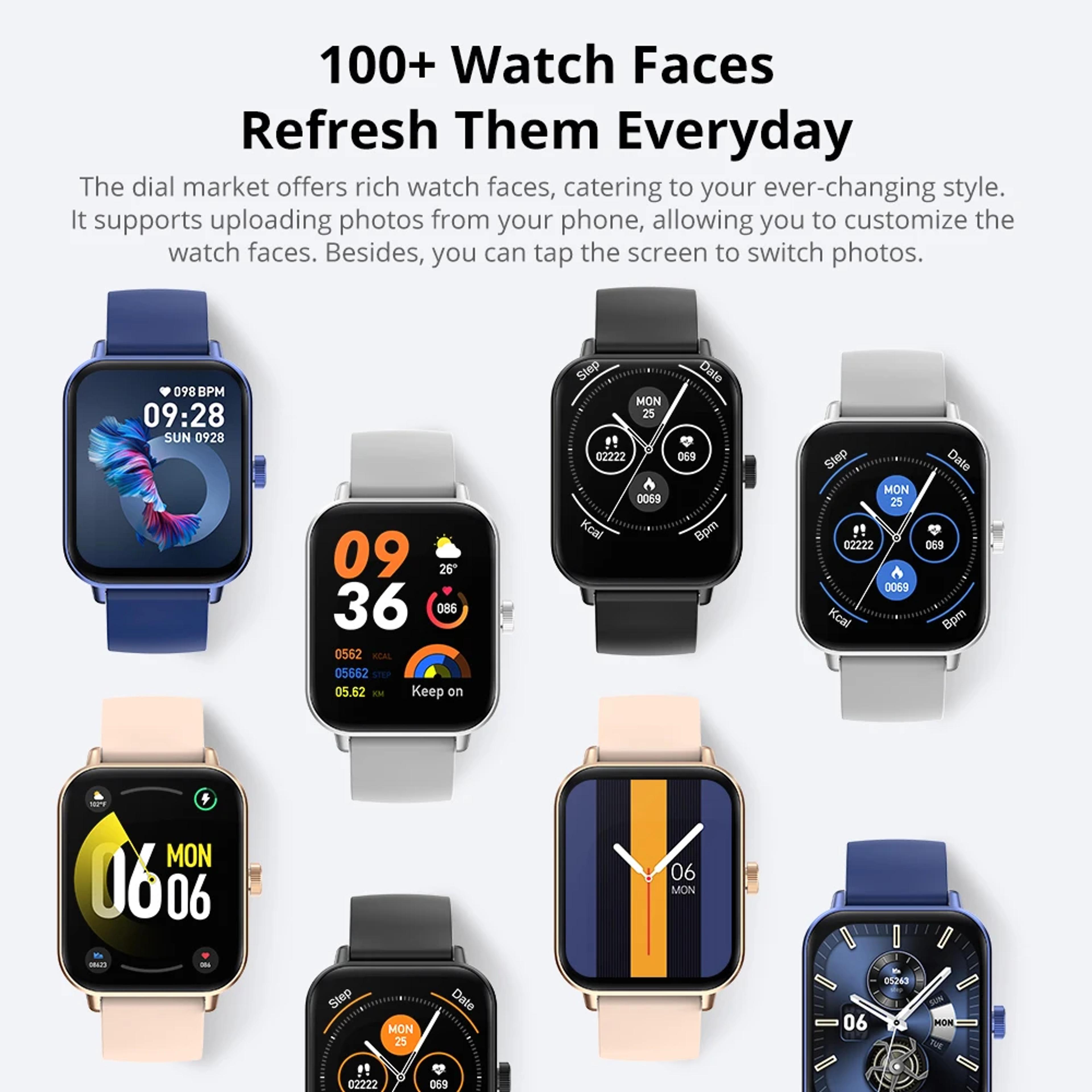 Bluetooth Smartwatch With Voice Calling Health Monitor  Sports Modes 7