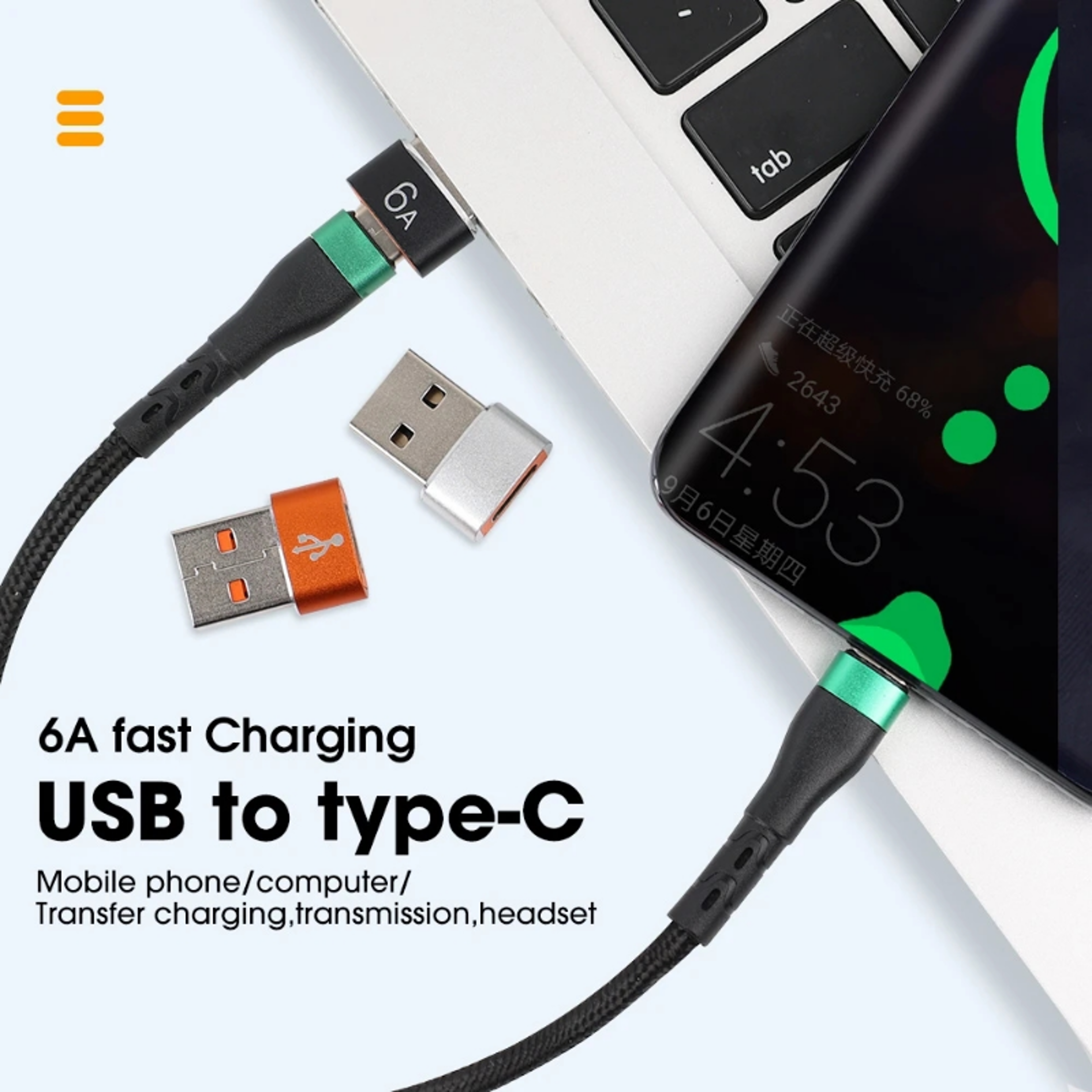 USB To USB C Adapter OTG Converter For Fast Charging  Data Transfer 2