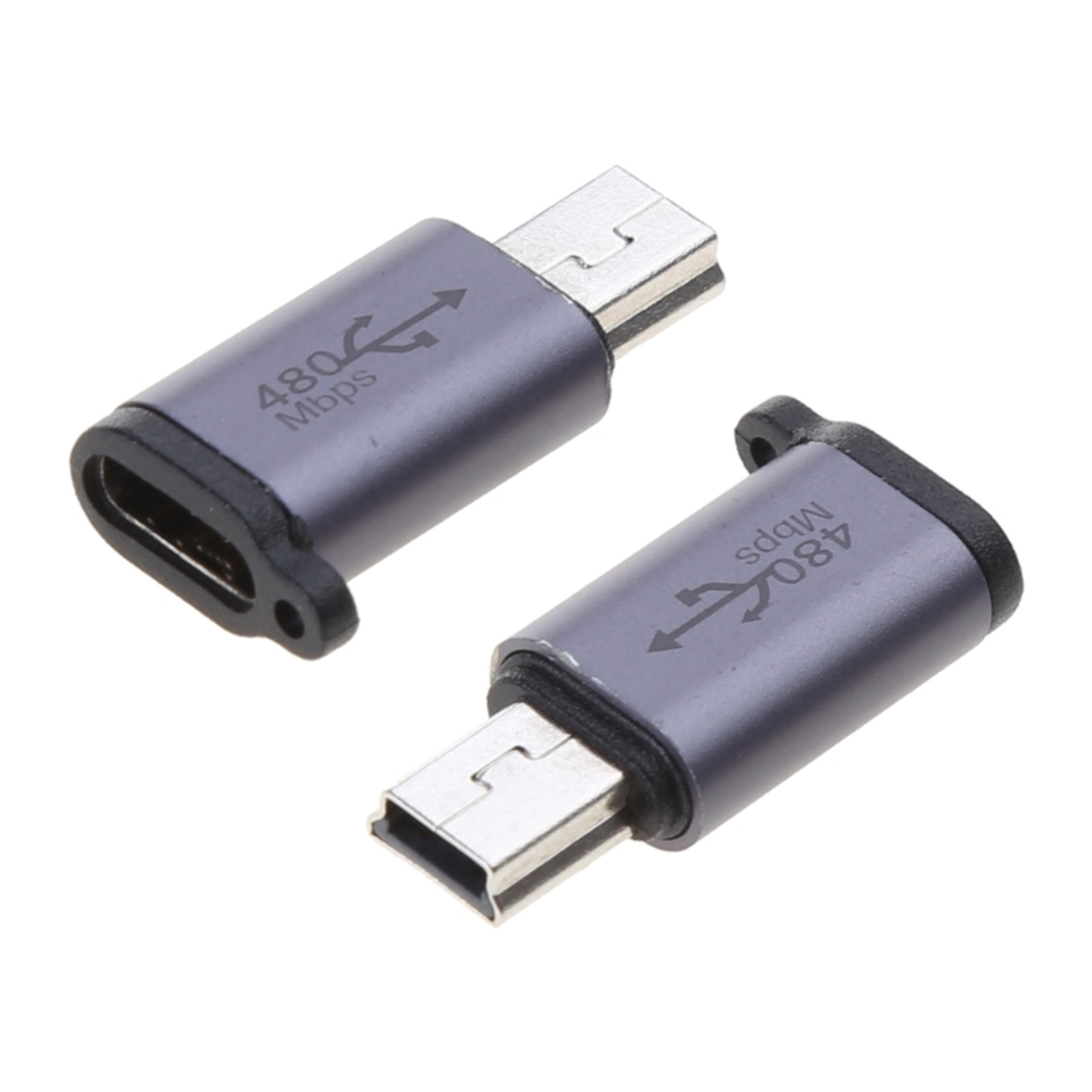 Aluminum Micro USB Adapter To Mini USB OTG Converter For Phones Tablets  Cameras 4