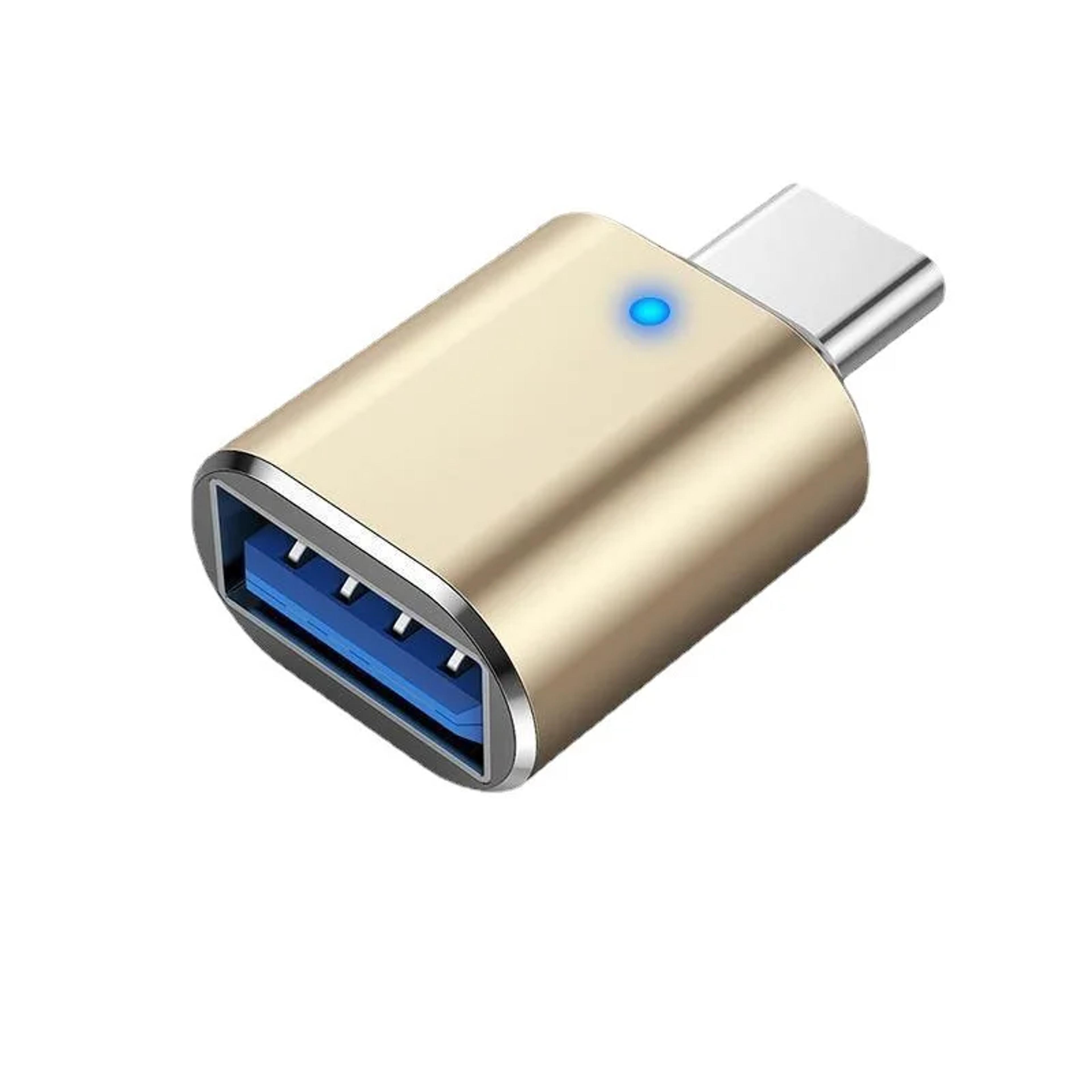 USB C To USB OTG Adapter Fast Data Transfer USB A To USB C Converter With LED Indicator 2