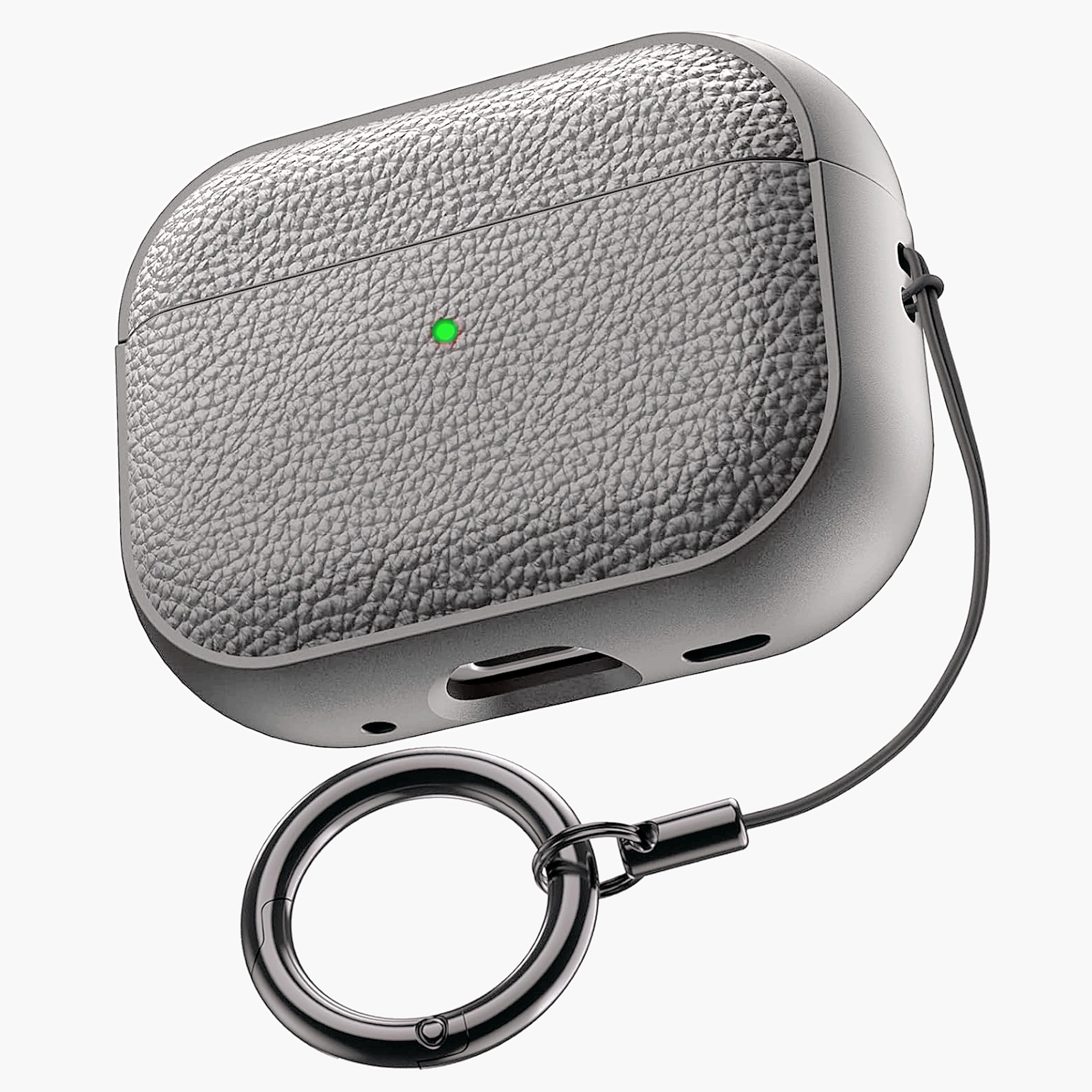 AirPods Pro Leather Pattern TPU Case Cover With Keychain For AirPods 2