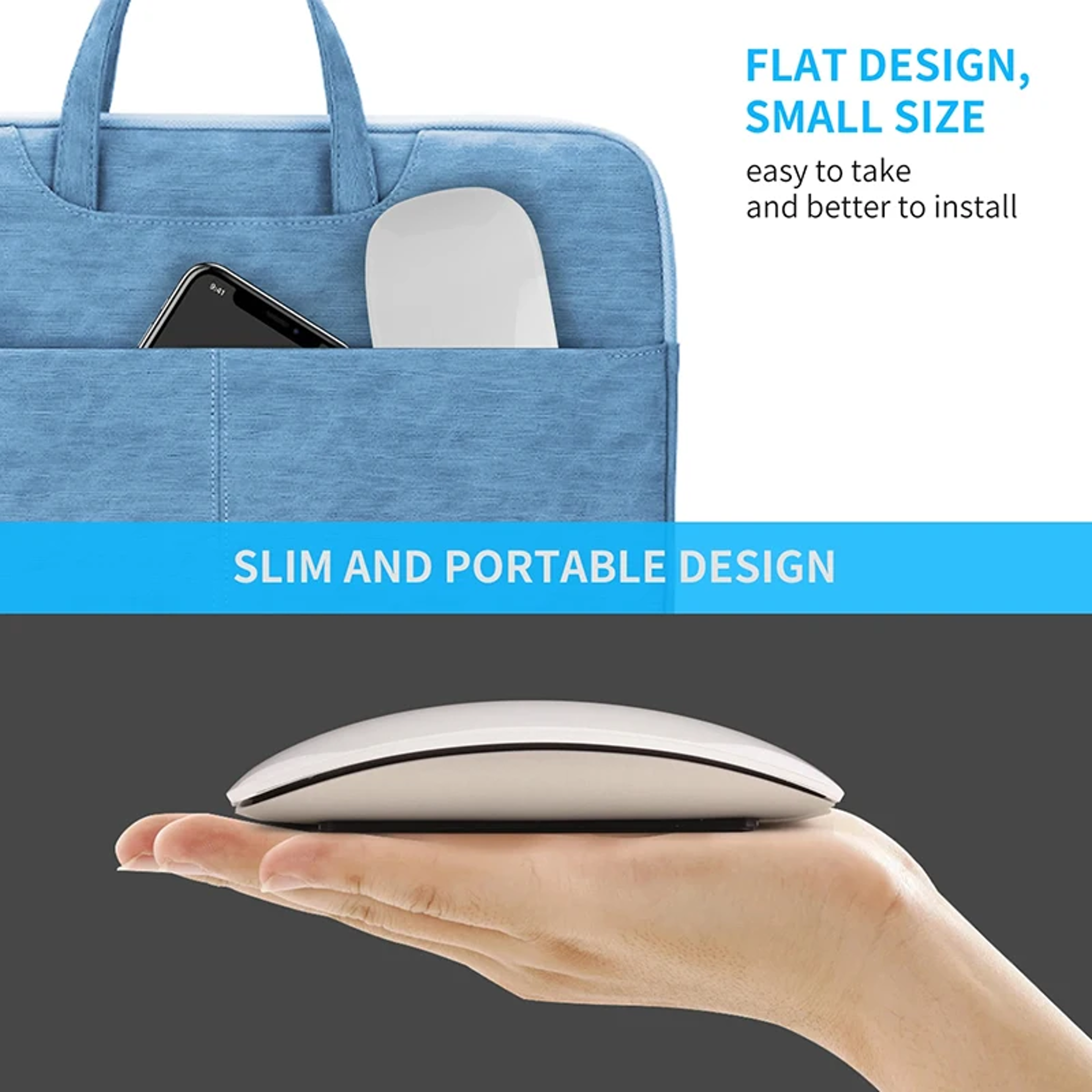 Ultra Thin Bluetooth Wireless Mouse Rechargeable Magic Touch Mouse For MacBook Windows Tablet 6