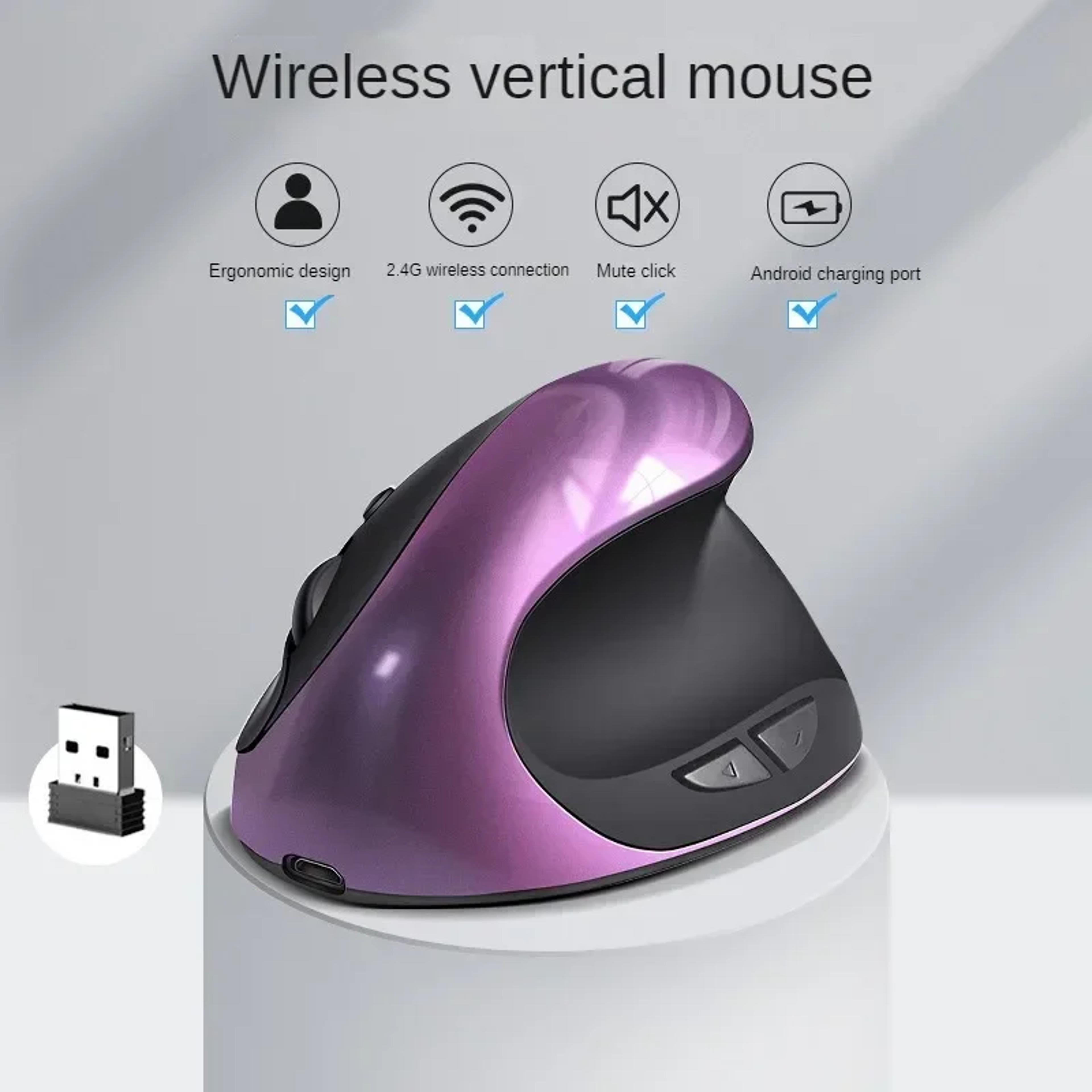 Rechargeable Ergonomic Wireless Mouse Vertical USB Mouse With Adjustable DPI And 6 Buttons 1