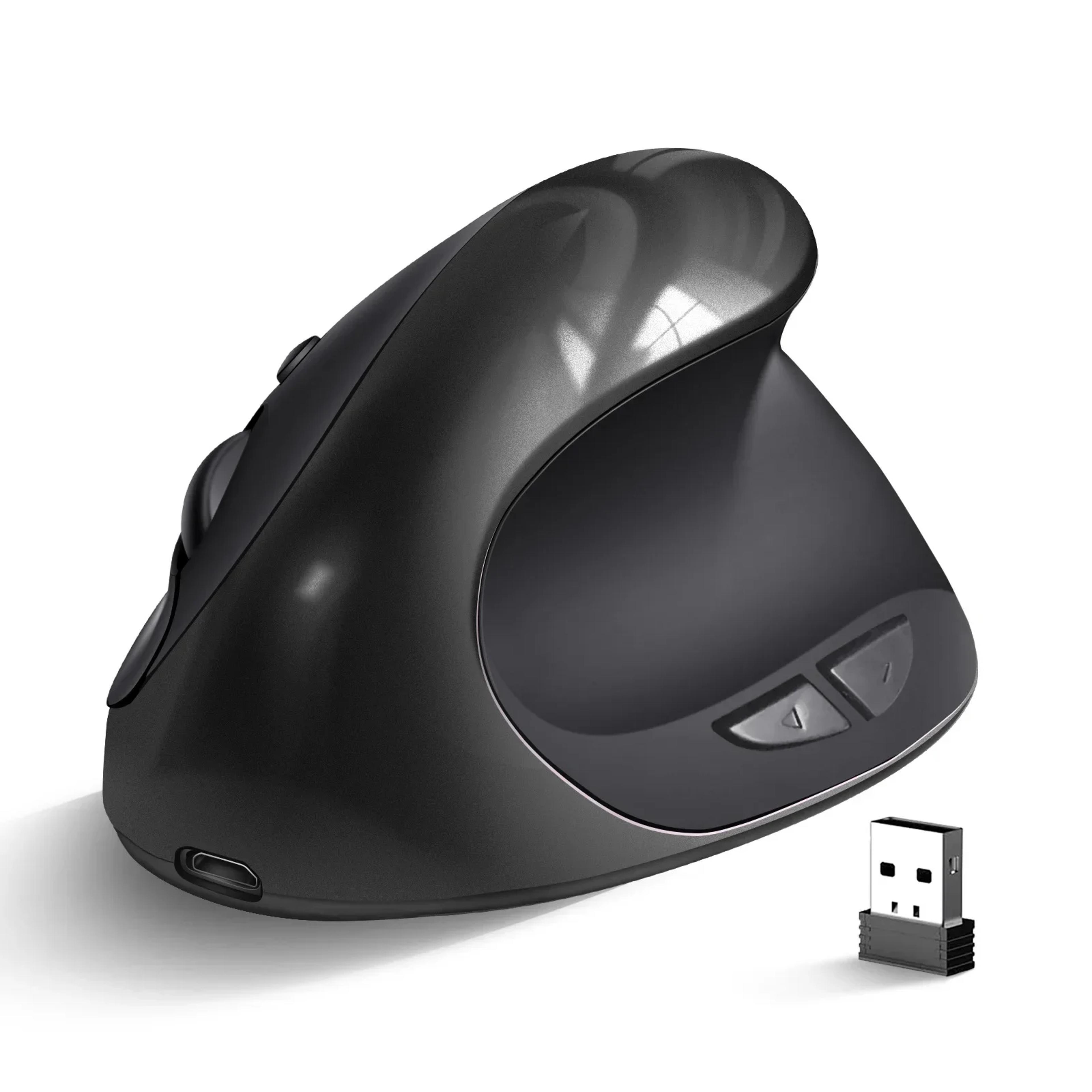Rechargeable Ergonomic Wireless Mouse Vertical USB Mouse With Adjustable DPI And 6 Buttons 7