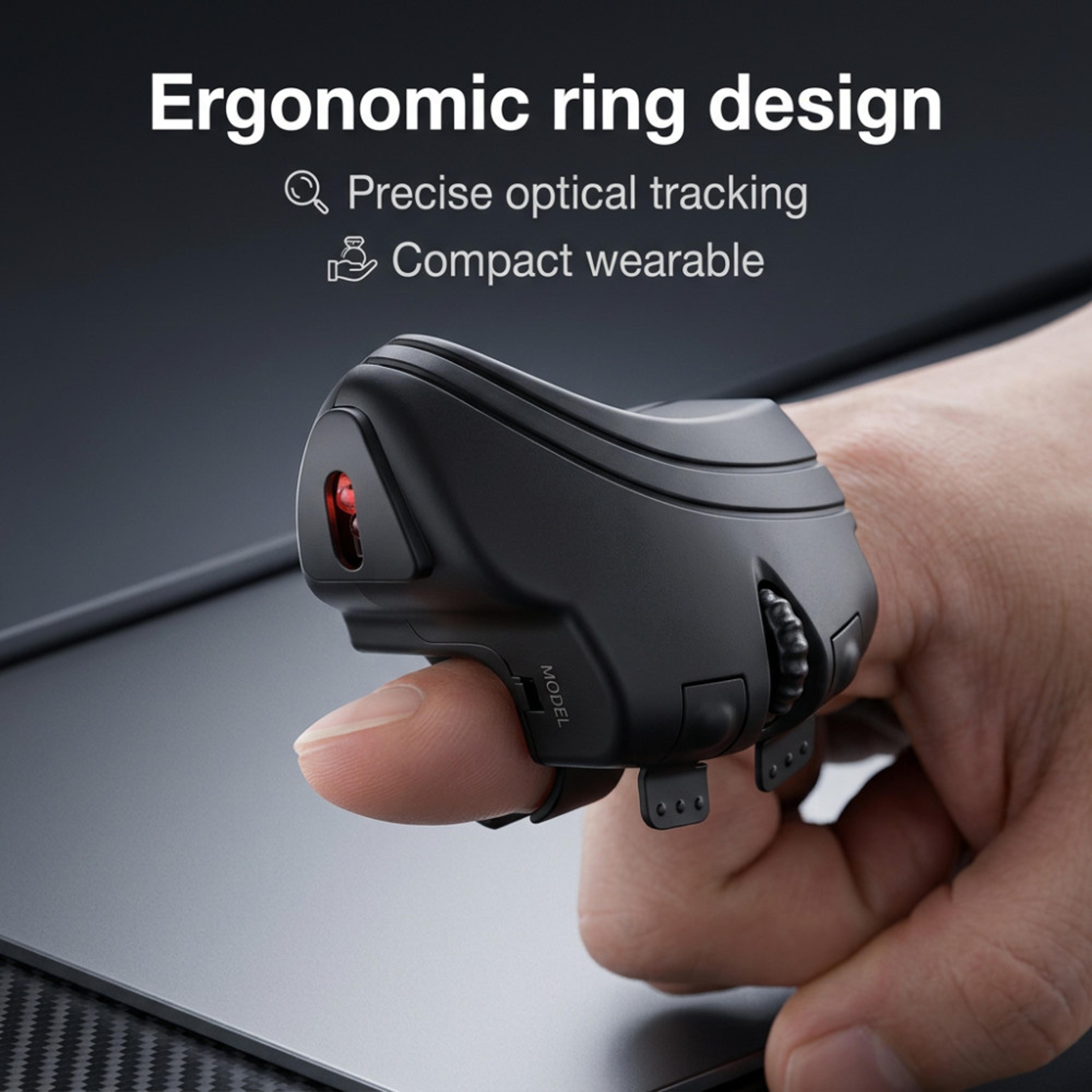 Finger Ring Mouse Rechargeable Wireless Finger Mouse Portable Ergonomic Remote Control For Office 2