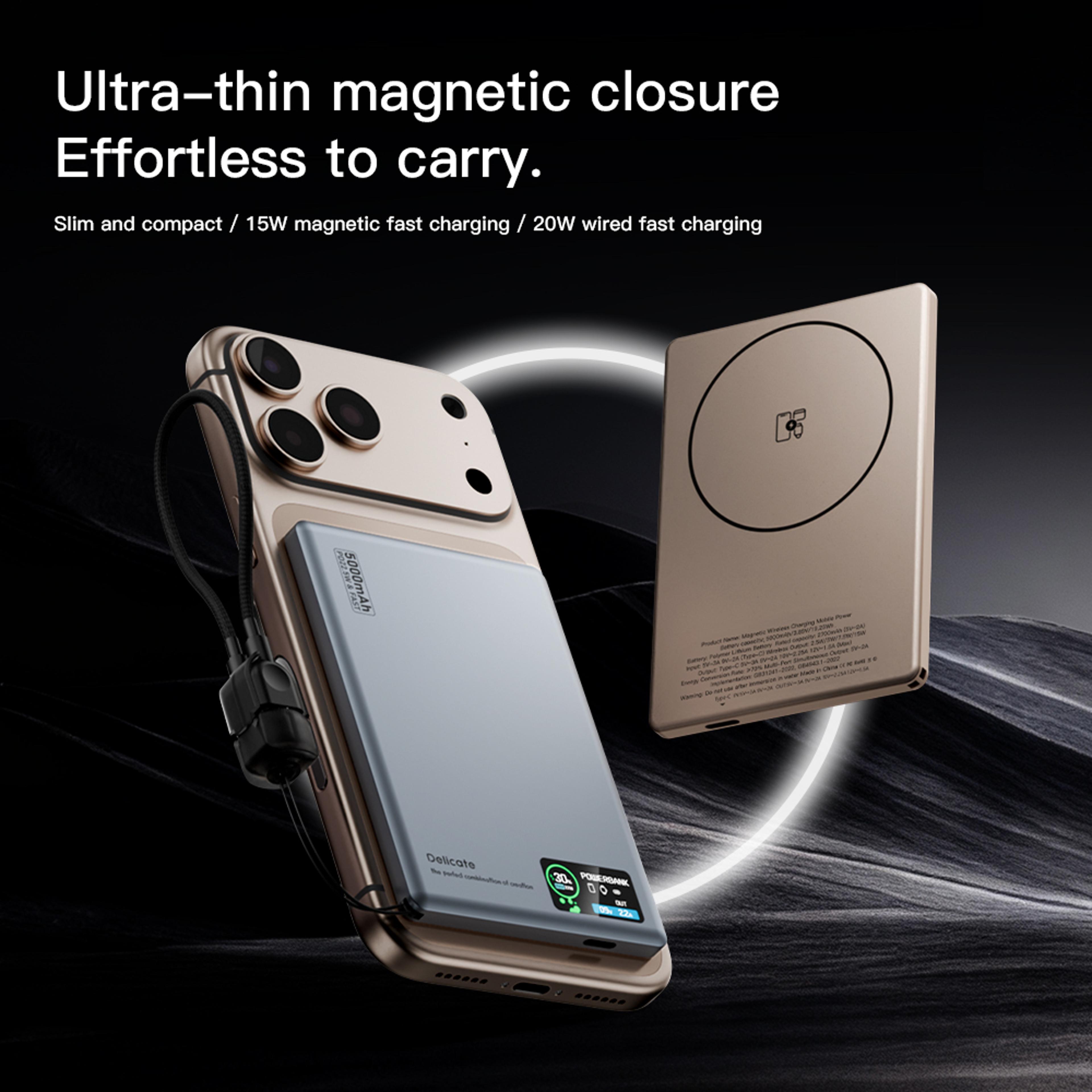MagSafe Power Bank With Smart Display Wireless Charger For IPhone And Apple Watch 3