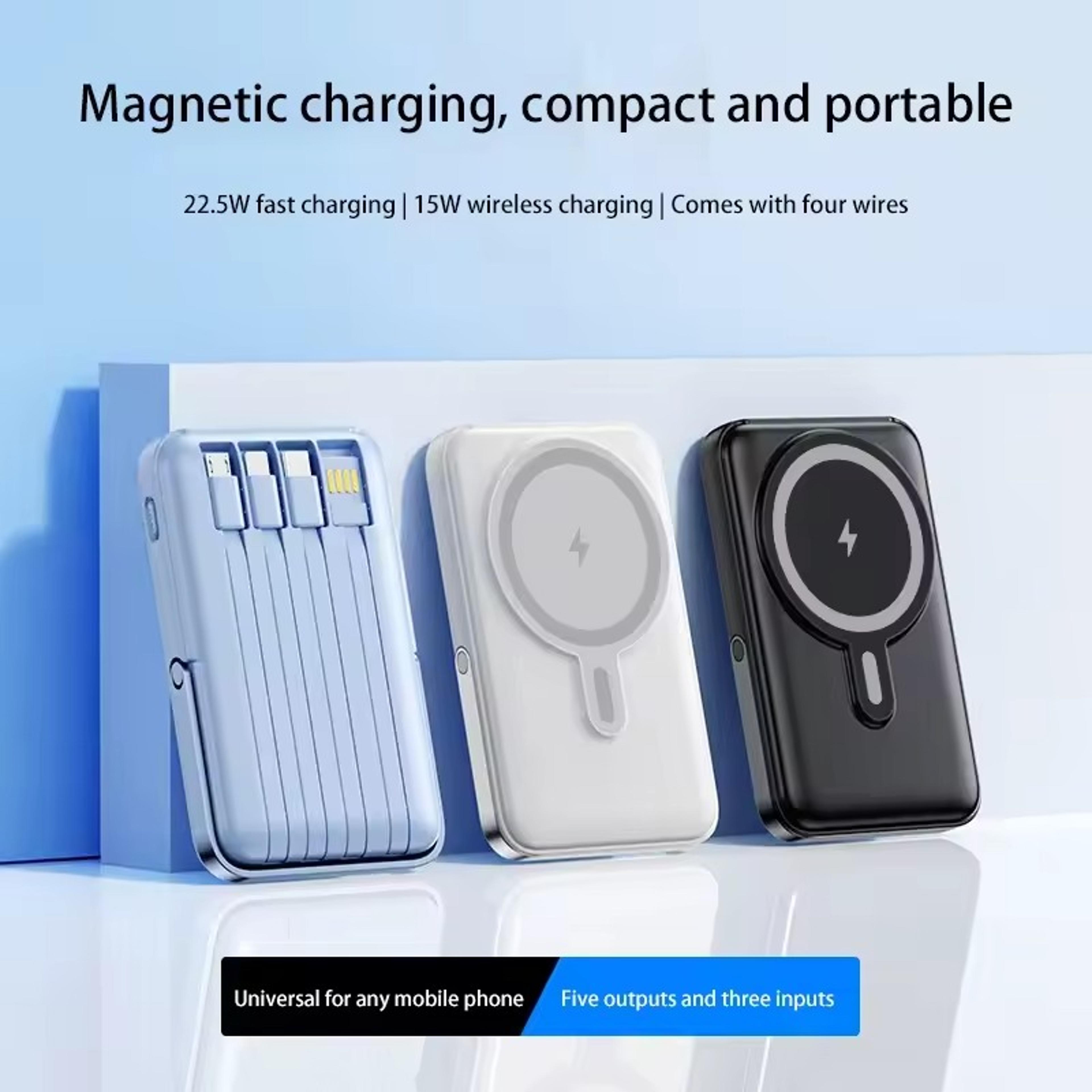 MagSafe Power Bank 225W Fast Magnetic Wireless Charger For IPhone Samsung Xiaomi 6