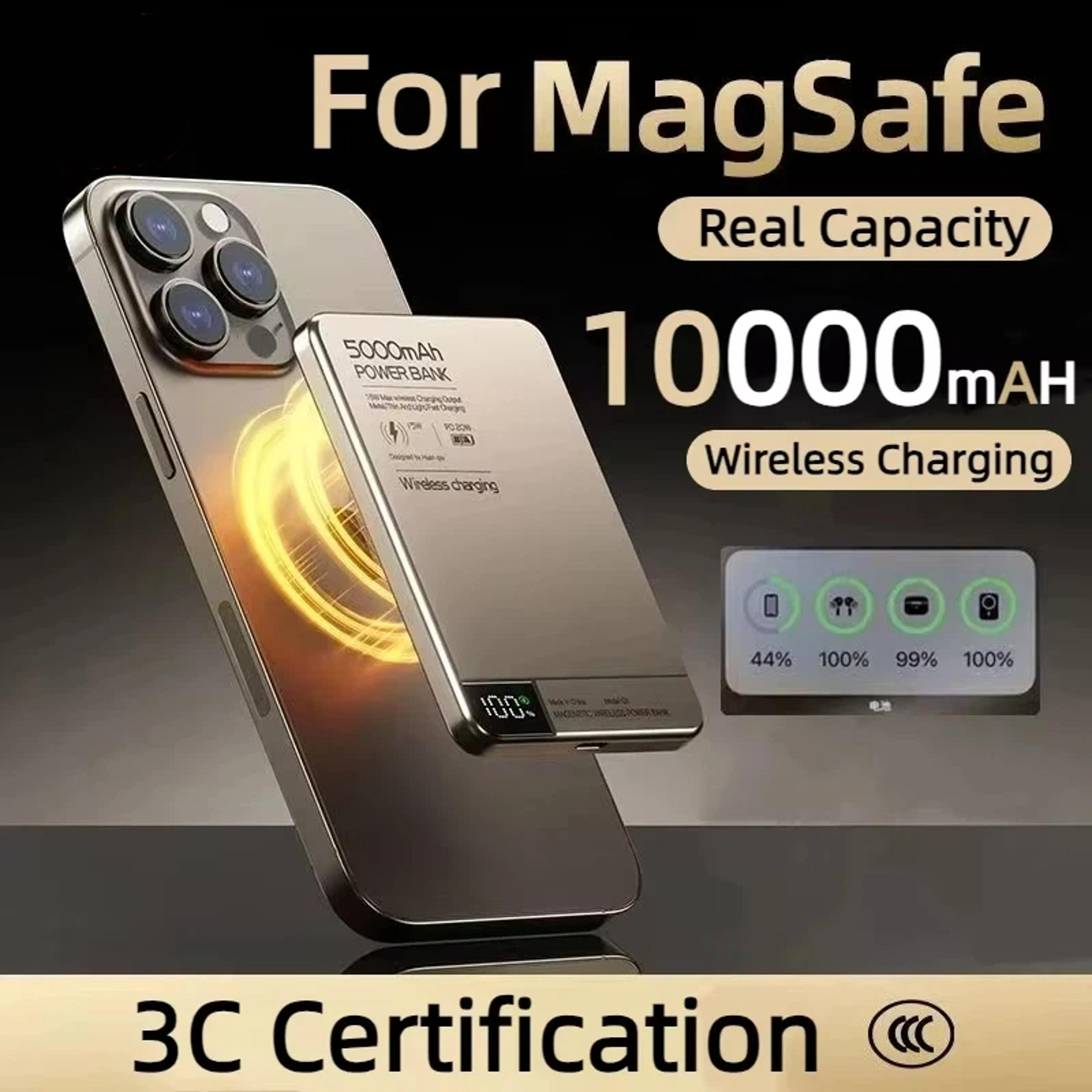 MagSafe Power Bank Wireless Magnetic Portable Charger With Digital Display Fast Charging For IPhone 4