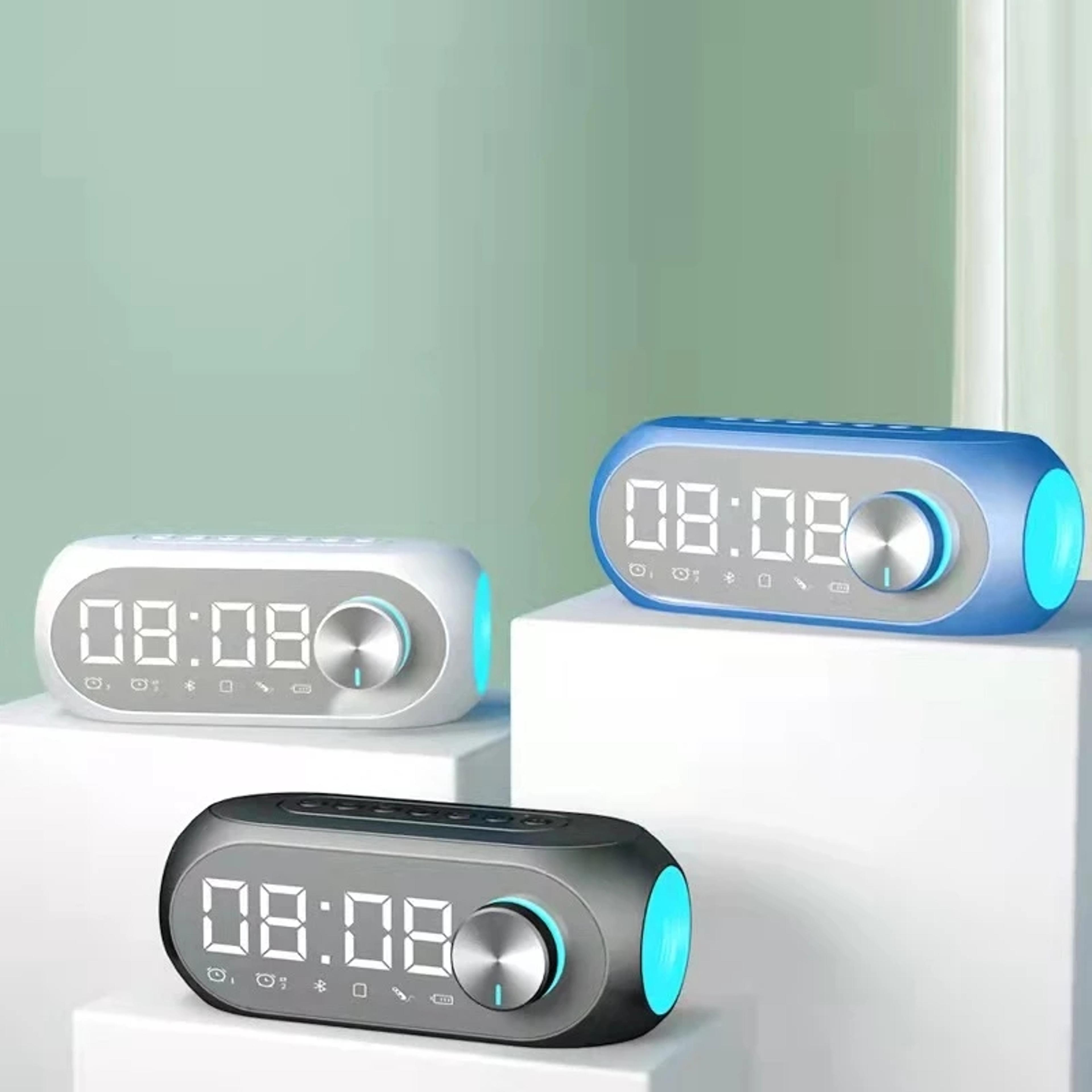 Bluetooth Alarm Clock Speaker With FM Radio Portable Wireless Speaker And Night Light 5