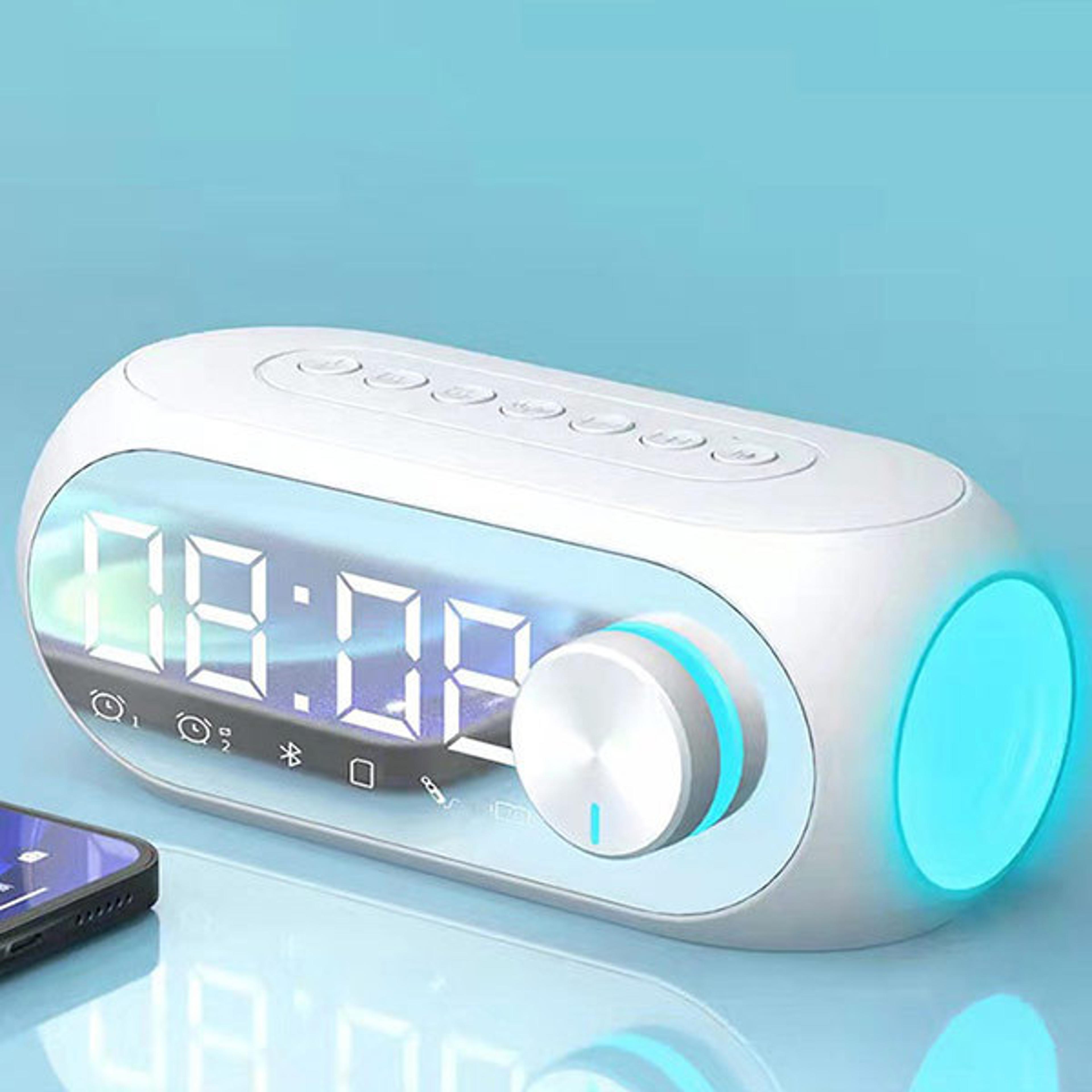 Bluetooth Alarm Clock Speaker With FM Radio Portable Wireless Speaker And Night Light 1