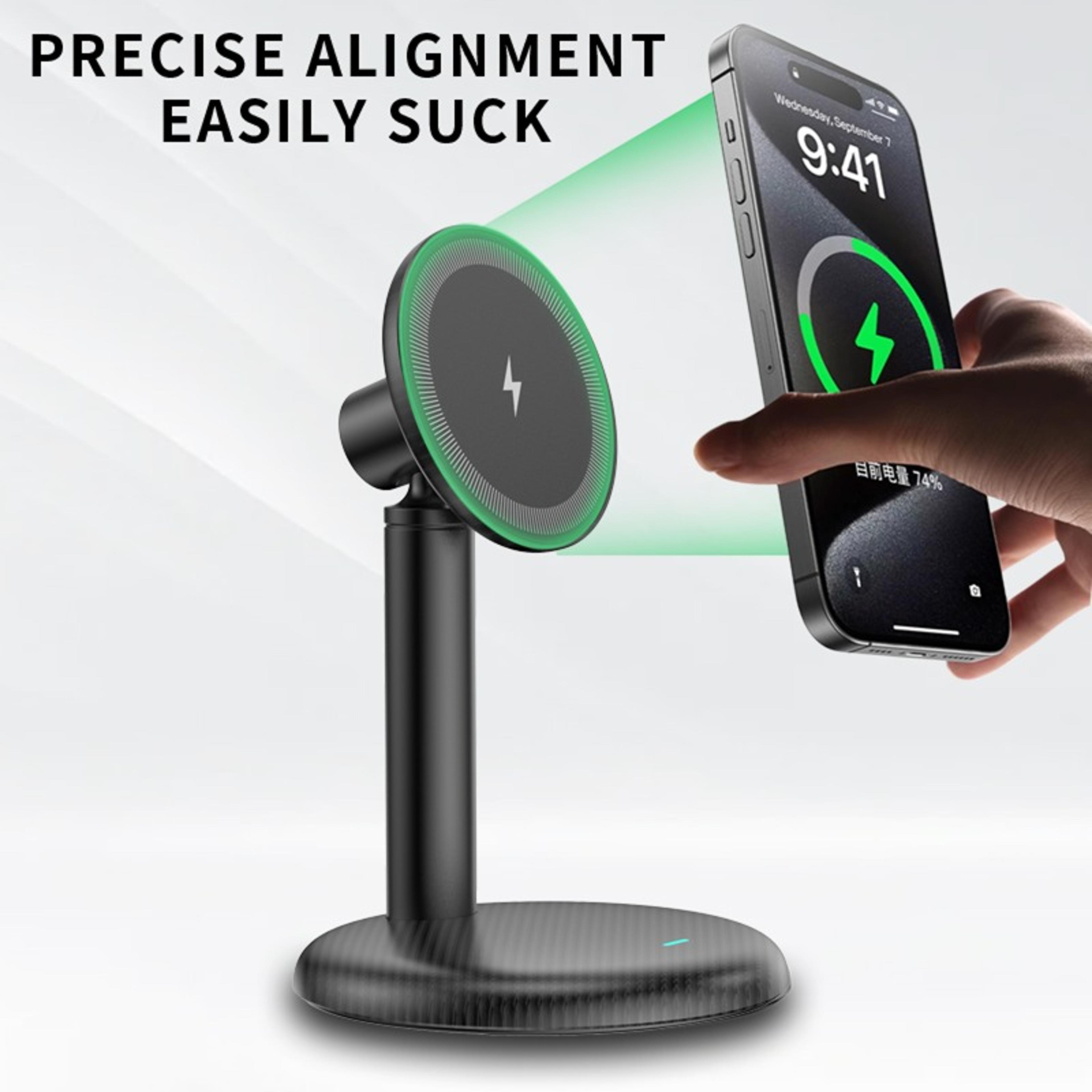 Magnetic Wireless Charger Stand Fast Charging Dock For IPhone Samsung Xiaomi 1