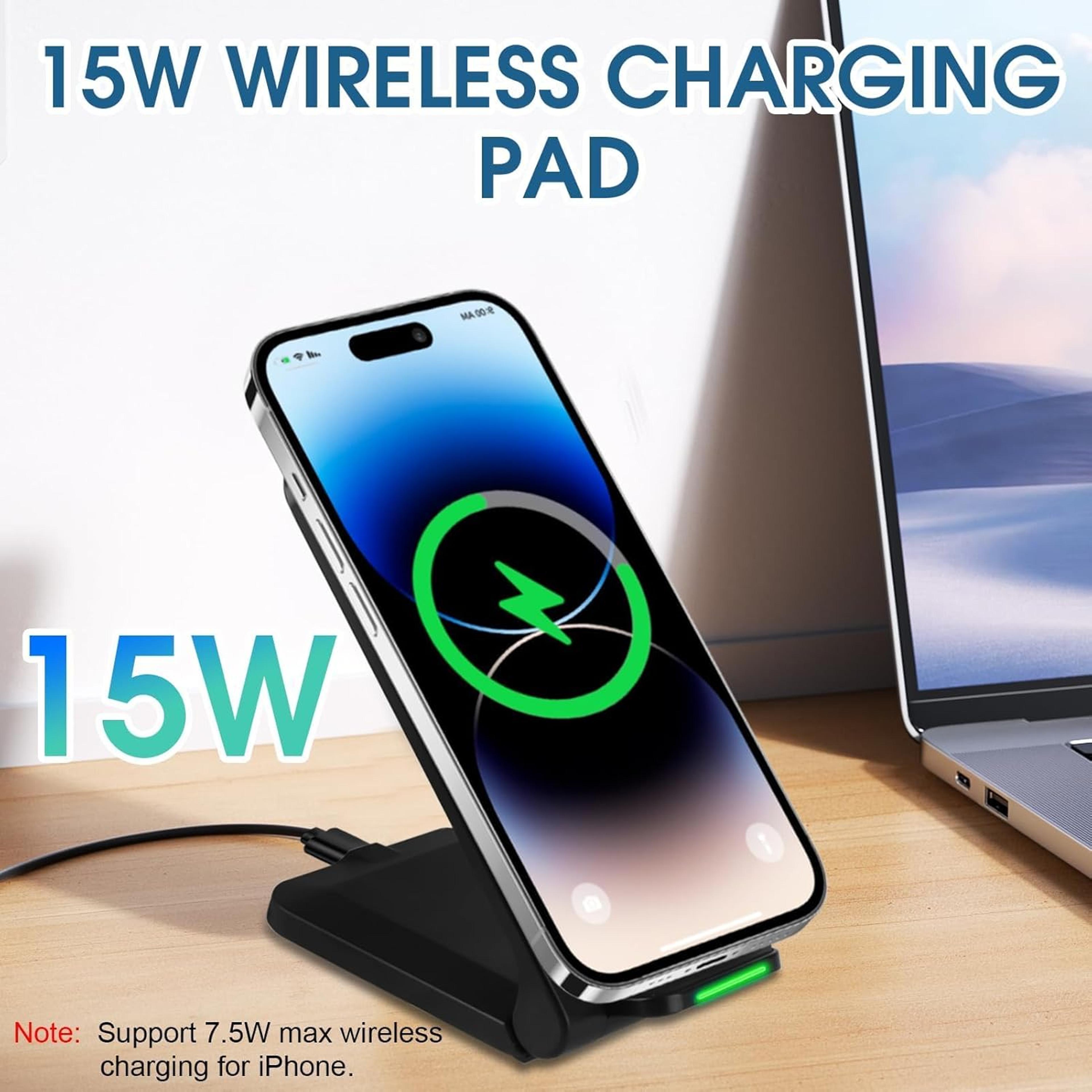 Wireless Charging Station Fast Charger Stand For IPhone Samsung Xiaomi Earbuds 4