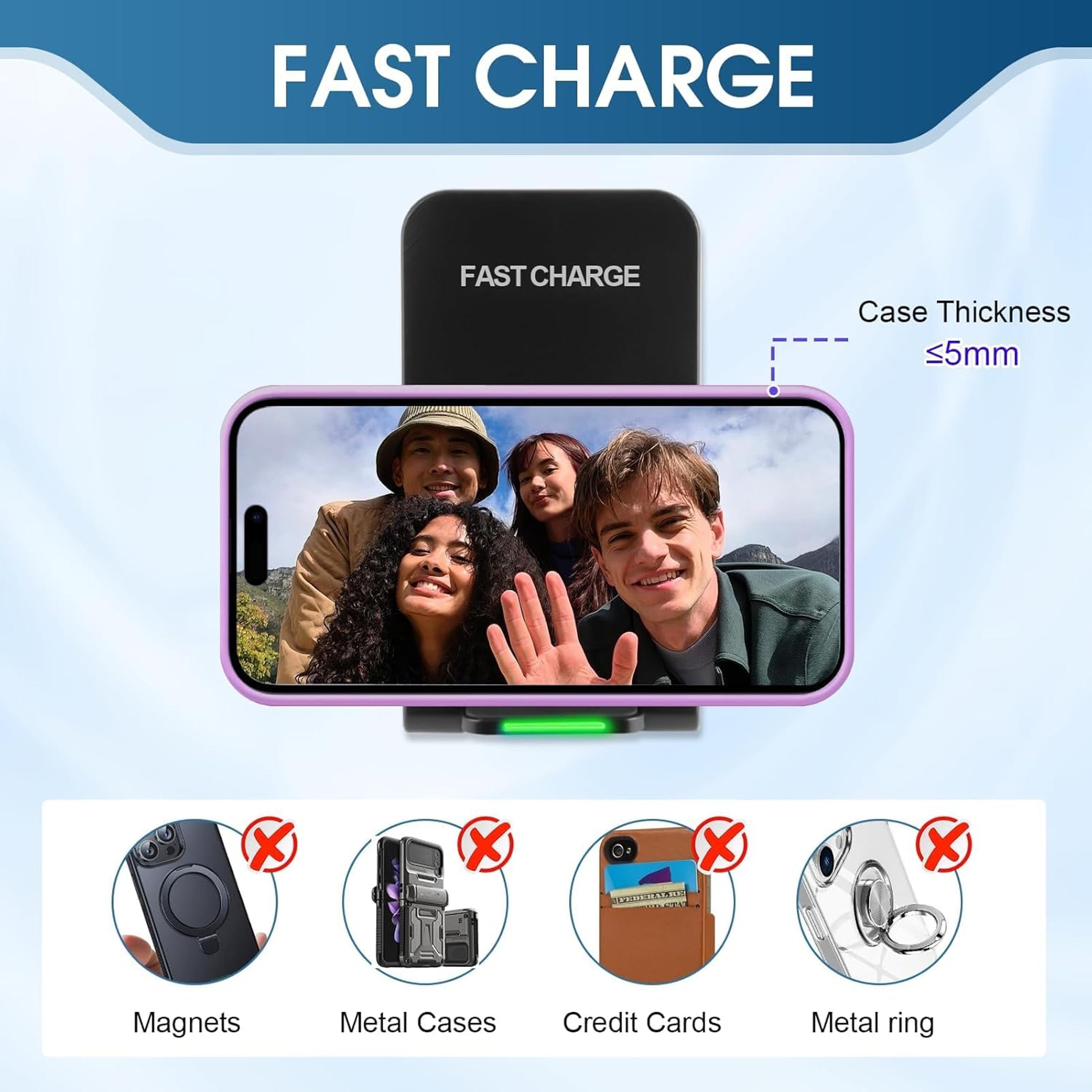 Wireless Charging Station Fast Charger Stand For IPhone Samsung Xiaomi Earbuds 5